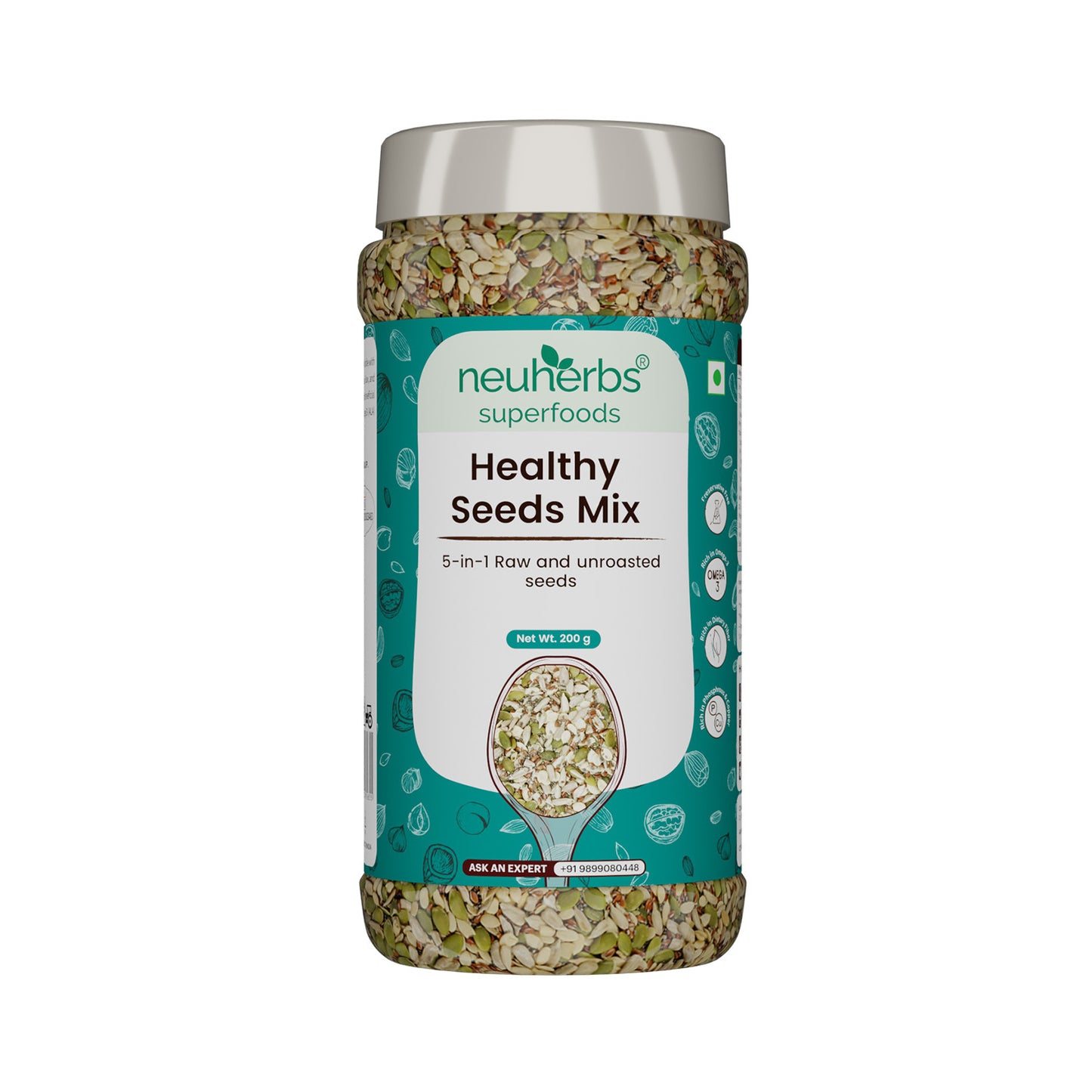 Healthy Seeds Mix rich in Vitamin E, healthy fats & Omega-3 for Heart & Brain, Immunity & Bones and Hair & Skin Healthy Seeds Mix rich in Vitamin E, healthy fats & Omega-3 for Heart & Brain, Immunity & Bones and Hair & Skin