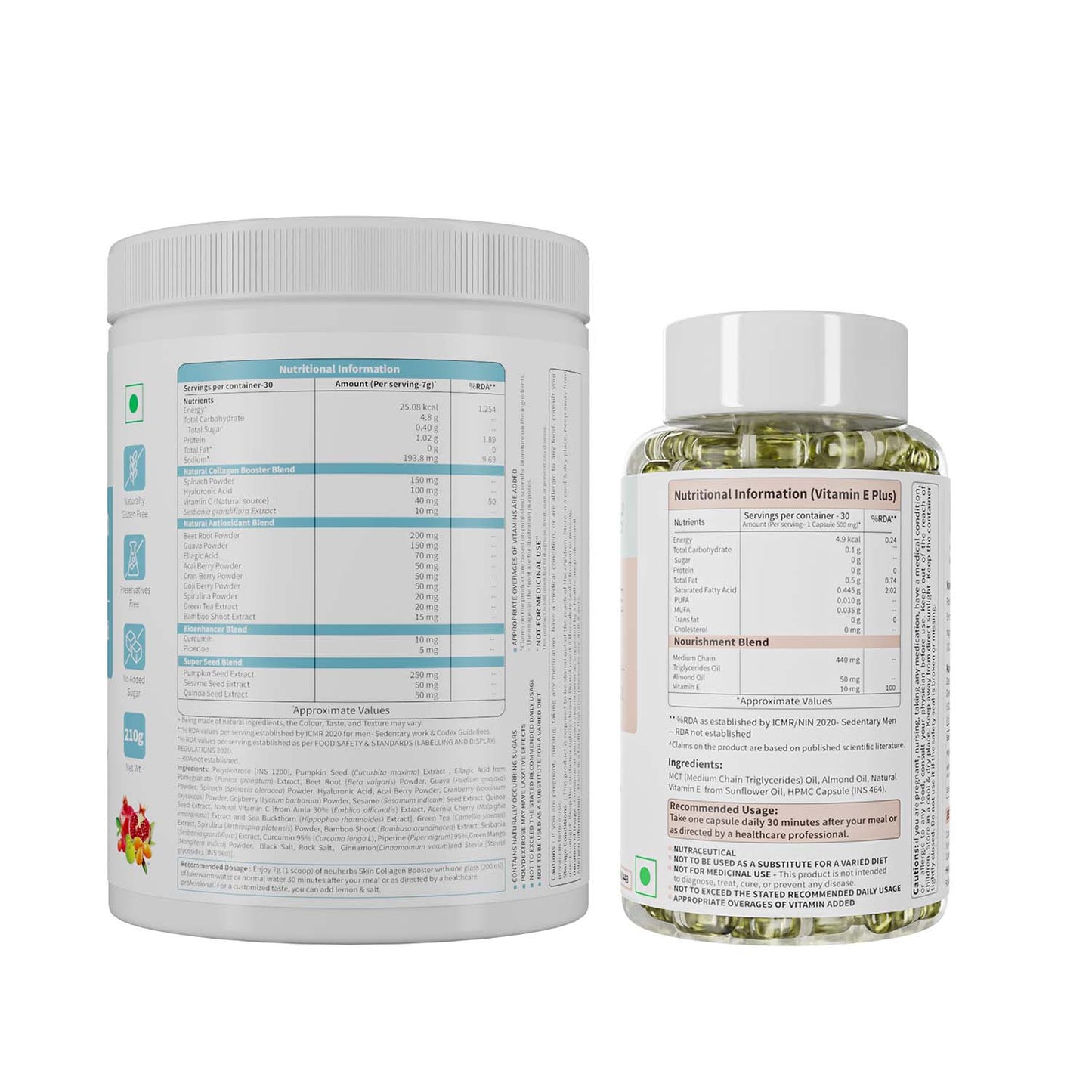 Anti-Aging Combo: Skin Collagen + Vitamin E Plus for Better Face & Hair Anti-Aging Combo: Skin Collagen + Vitamin E Plus for Better Face & Hair