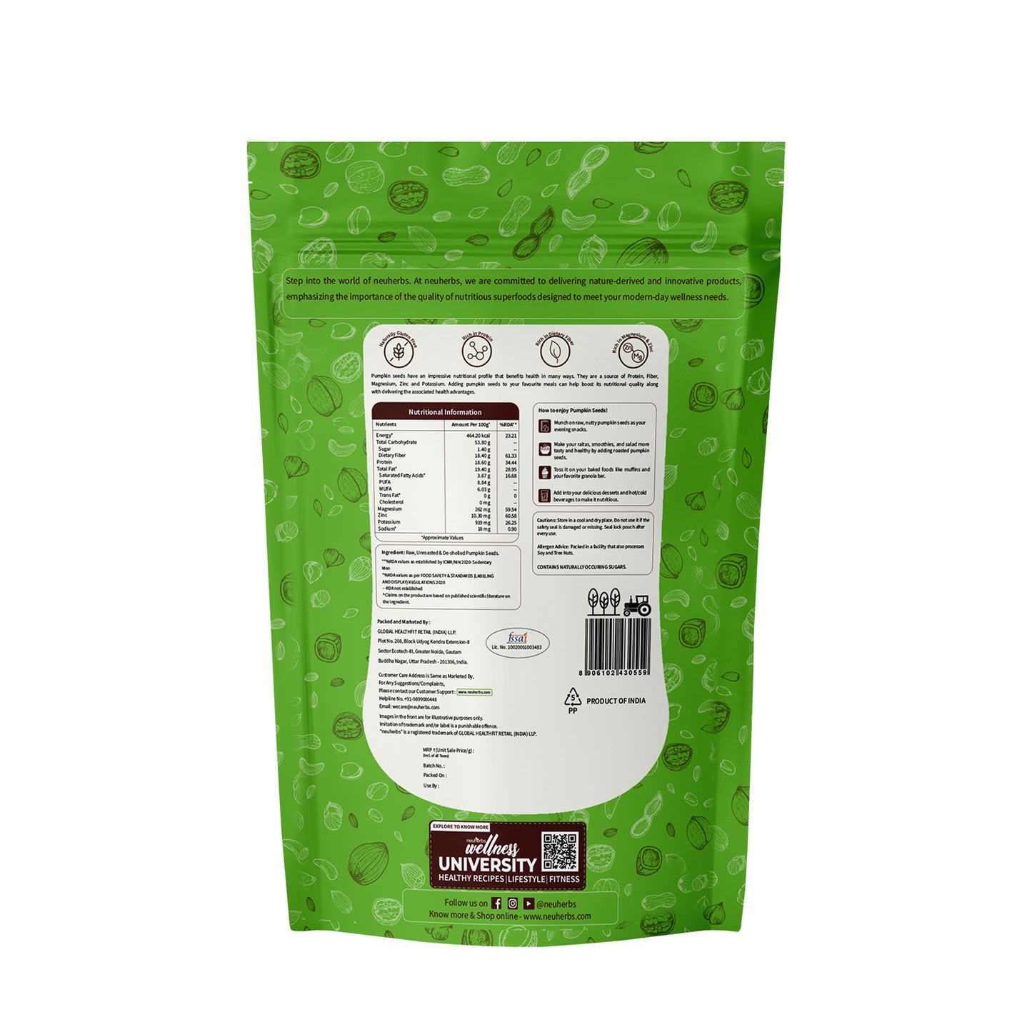 Pumpkin Seeds 200g For Optimal Health Pumpkin Seeds 200g For Optimal Health