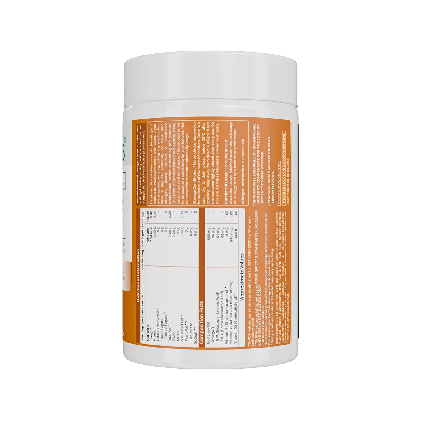 Deep Sea Cod Liver Oil Capsules for Heart & Brain Deep Sea Cod Liver Oil Capsules for Heart & Brain