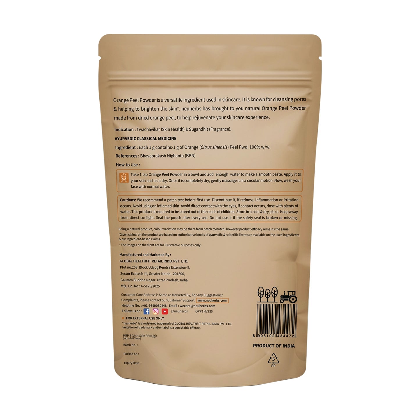 100% Natural Orange Peel Powder For Skin Glow & Reduce Dullness 100% Natural Orange Peel Powder For Skin Glow & Reduce Dullness