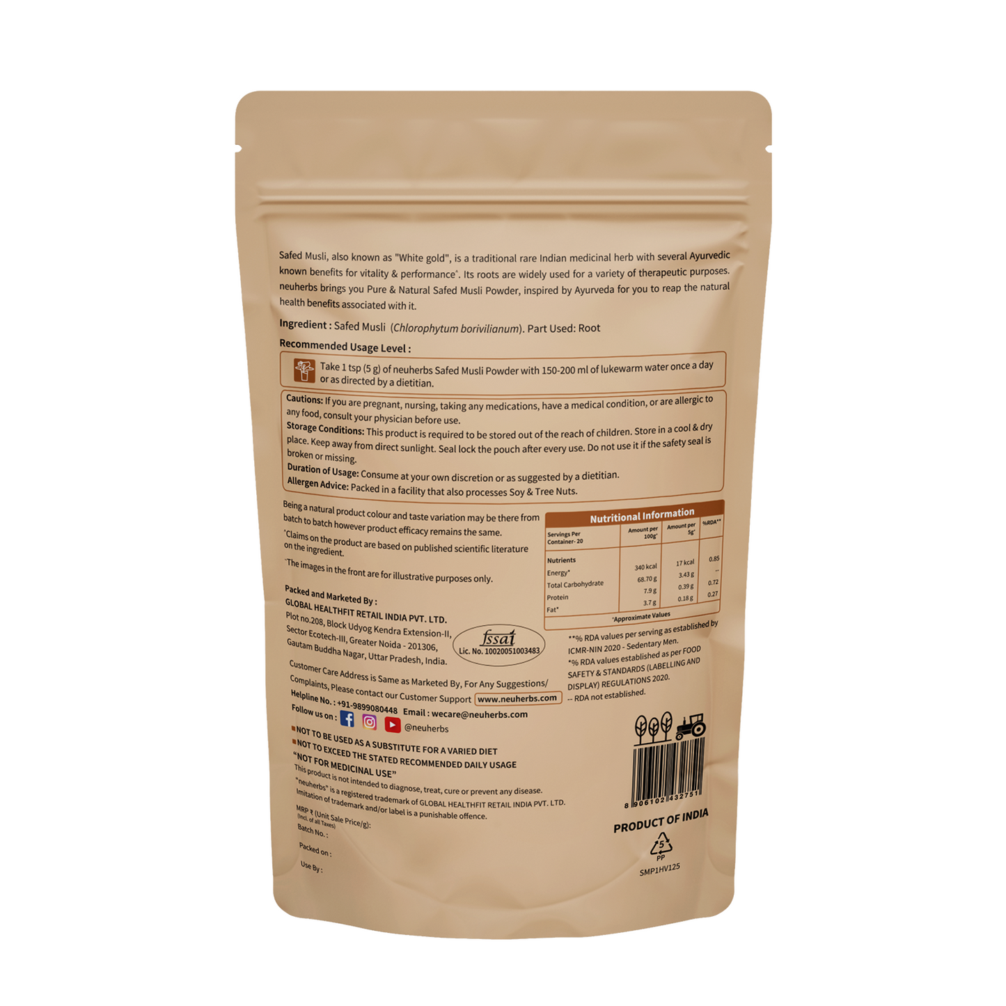 Organic Safed Musli Powder for men's support of vitality, reduced physical weakness and high performance. Organic Safed Musli Powder for men's support of vitality, reduced physical weakness and high performance.