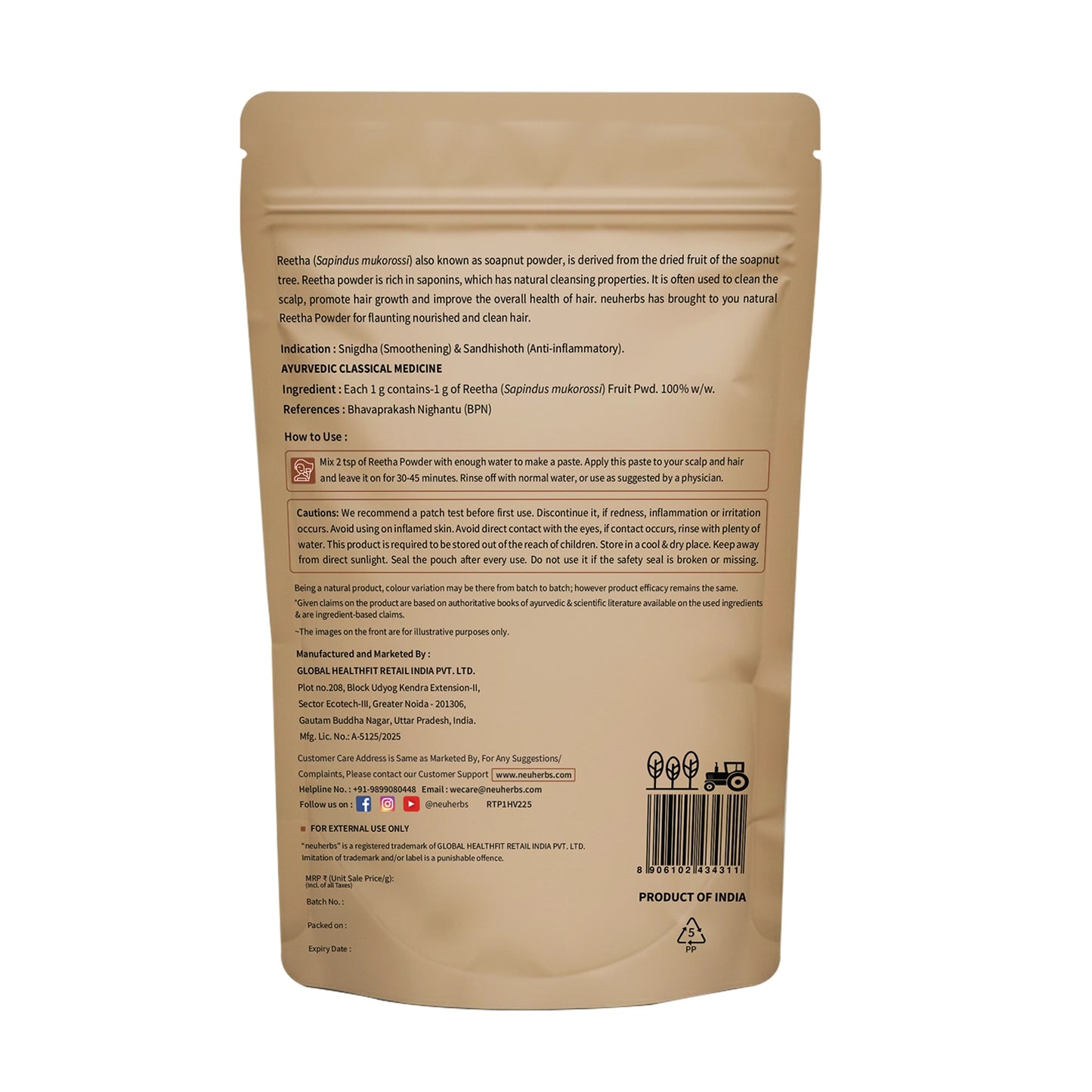 100% Natural Reetha Powder- For Hair Cleansing & Nourishment 100% Natural Reetha Powder- For Hair Cleansing & Nourishment