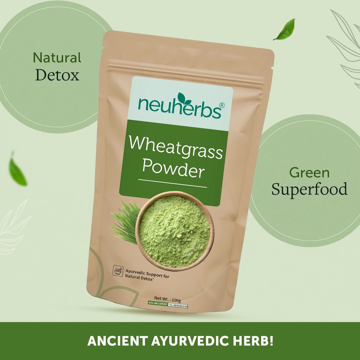 Organic Wheatgrass Powder for Improved Immunity & Digestion Organic Wheatgrass Powder - Ancient Ayurvedic Herb