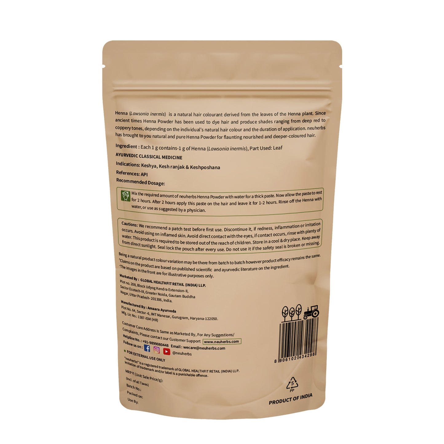 100% Natural Henna Powder For Hair - A Natural Hair Colourant 100% Natural Henna Powder For Hair - A Natural Hair Colourant