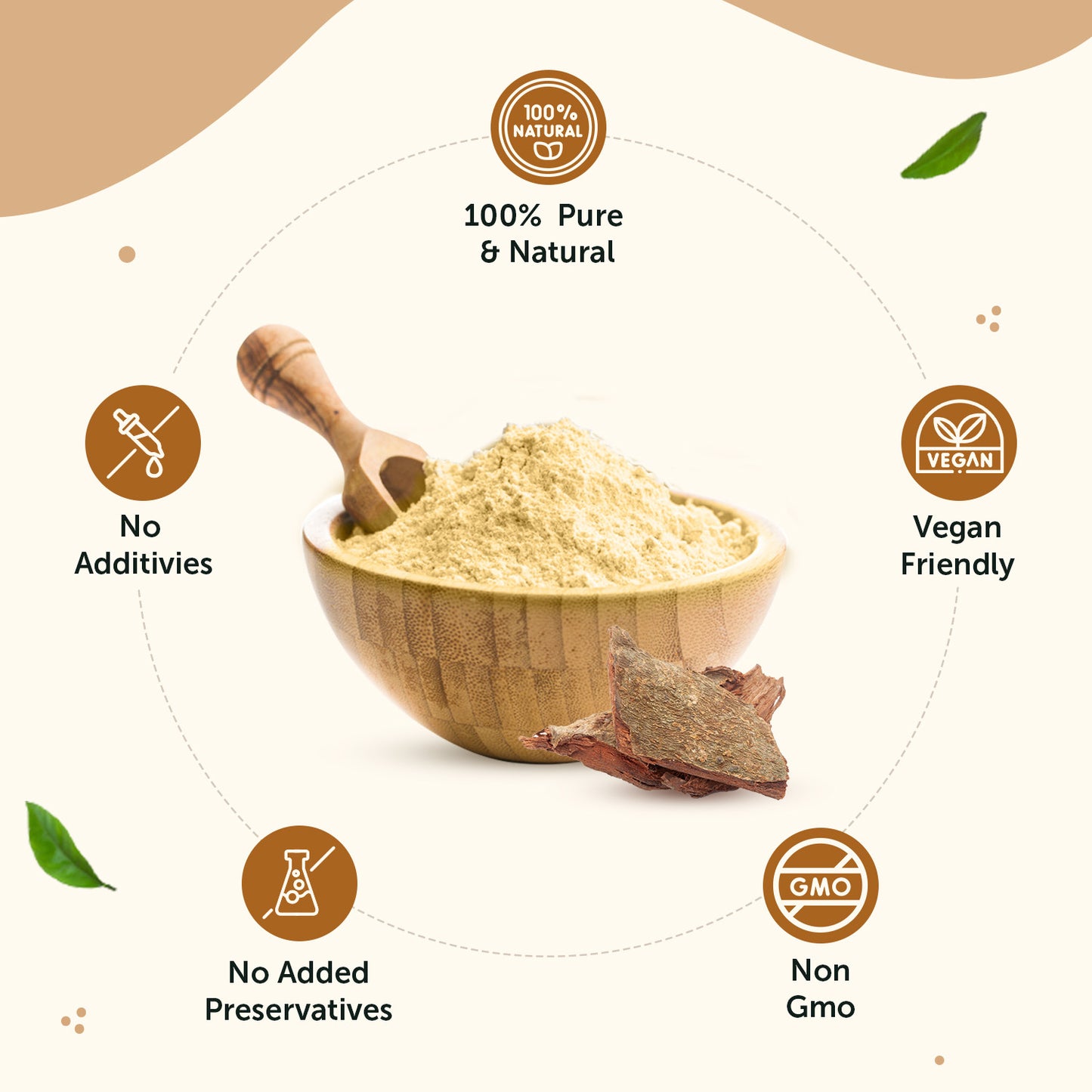 Natural Arjun Chhal Powder to Boost Heart Health Pure arjuna bark-based powder with no added chemicals