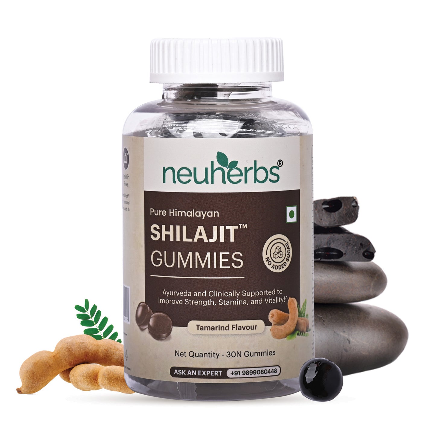 Pure Himalayan Shilajit Gummies 30 (Tamarind Flavour) for Stamina pure himalayan shilajit gummies