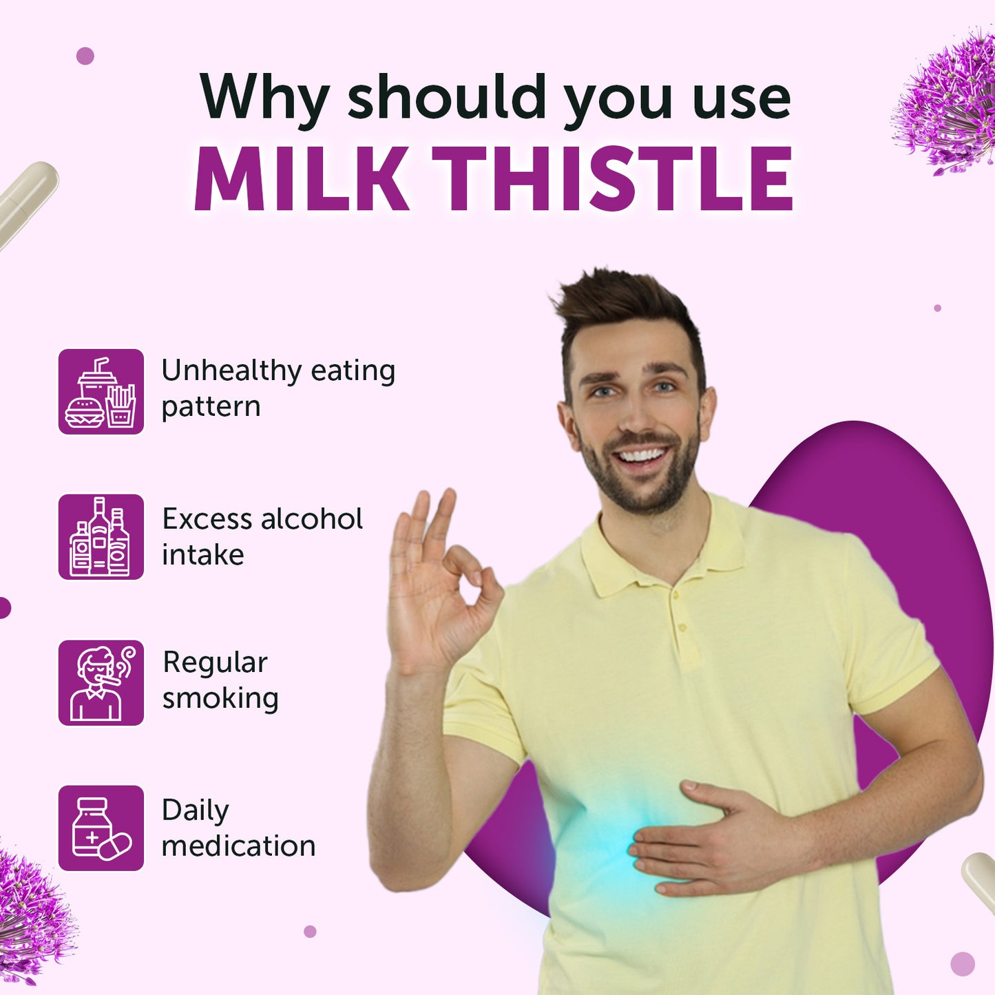 High Strength Milk Thistle Capsules For Liver Health milk thistle for fatty liver