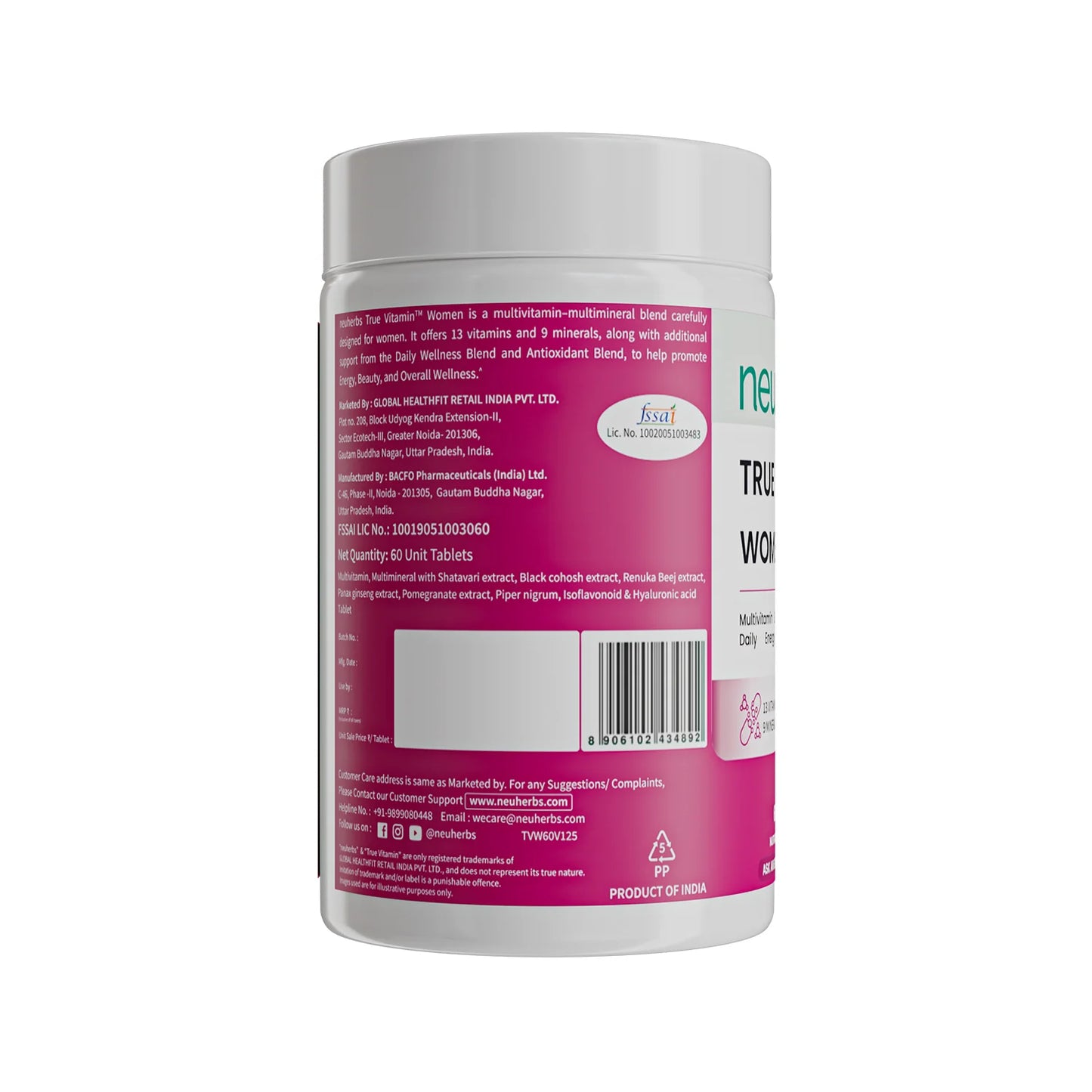 Neuherbs True Vitamin Women Multivitamin Supplements Neuherbs True Vitamin Women Multivitamin Supplements