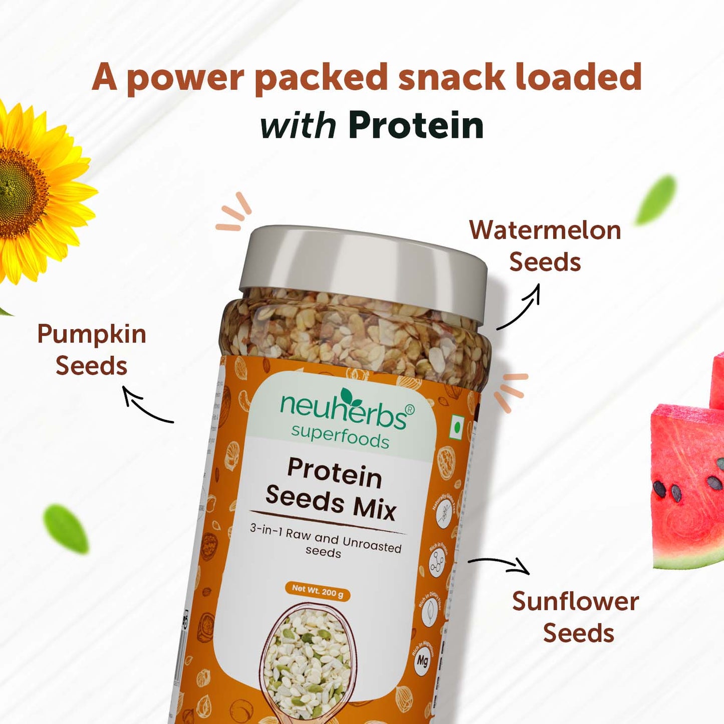 Protein Seeds Mix - Rich in Protein, Dietary Fiber, Magnesium Protein Seeds Mix - Rich in Protein, Dietary Fiber, Magnesium