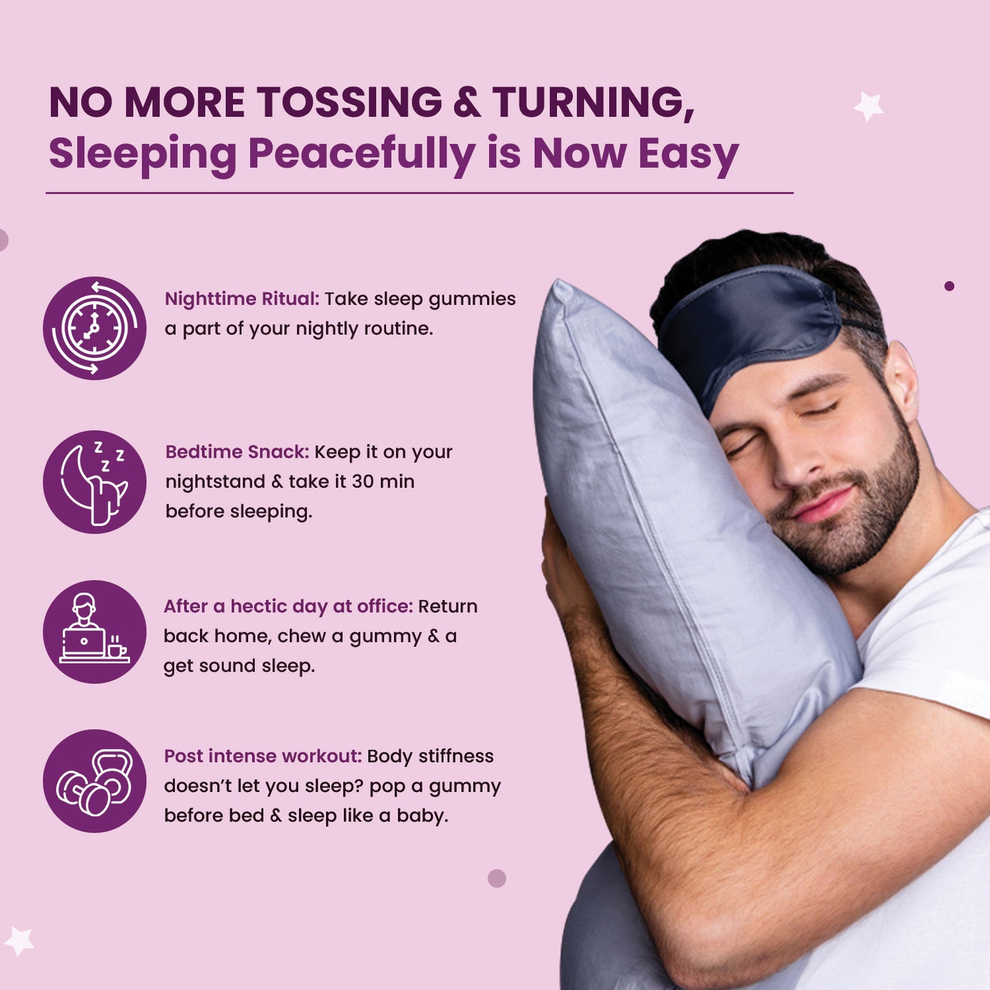 Melatonin Sleep Gummies (Mango Flavour) For Blissful Sleep best melatonin gummies india helps to maintain the sleep cycle