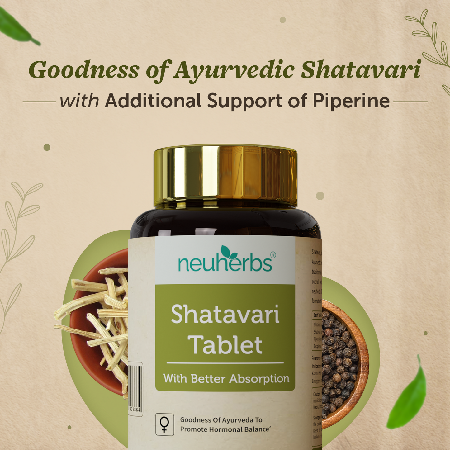 Ayurvedic Shatavari Tablets - Helps Maintain Women Hormonal Balance, Boost Immunity and Strength - 60 Tablets Ayurvedic Shatavari Tablets - Helps Maintain Women Hormonal Balance, Boost Immunity and Strength - 60 Tablets