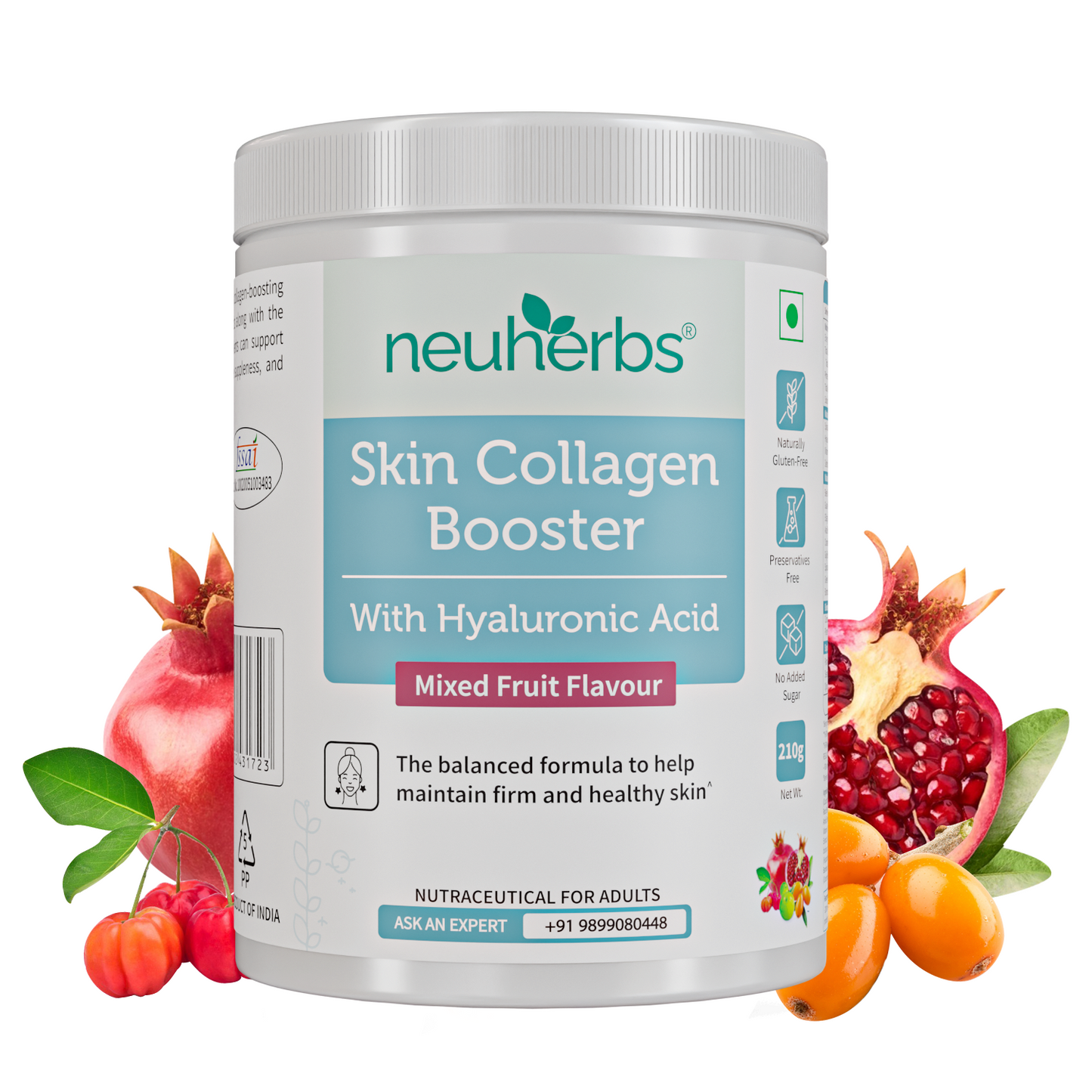 Skin Collagen Booster with Hyaluronic Acid for Skin Glow Neuherbs Skin Collagen Booster for Healthy Skin Glow