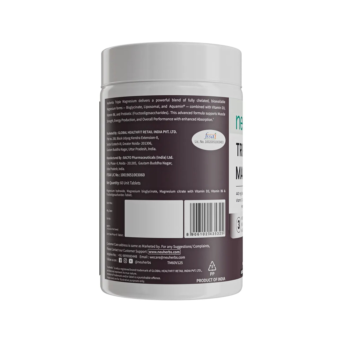 Neuherbs Triple Magnesium Complex Supplement Neuherbs Triple Magnesium Complex Supplement