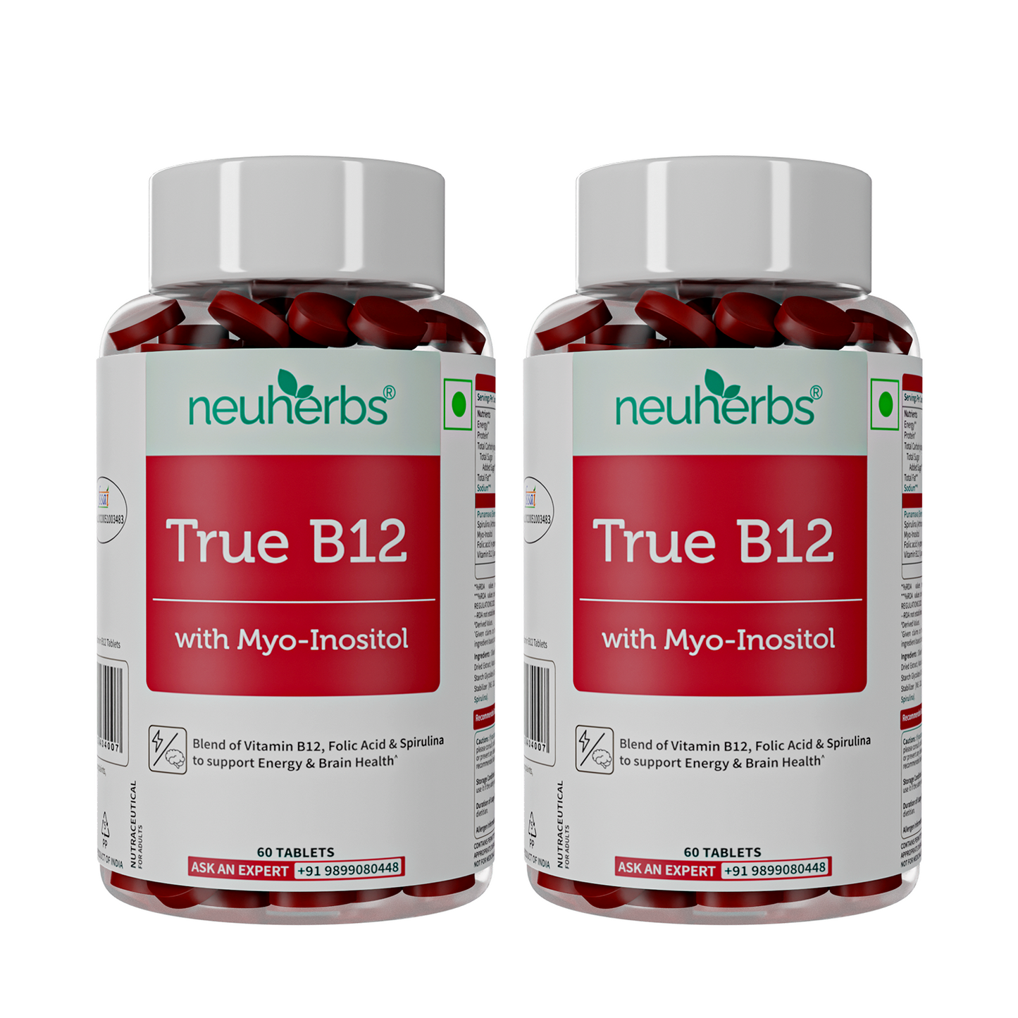 Plant-Based True Vitamin B12 Tablets For Energy & Brain Plant-Based True Vitamin B12 Tablets For Energy & Brain