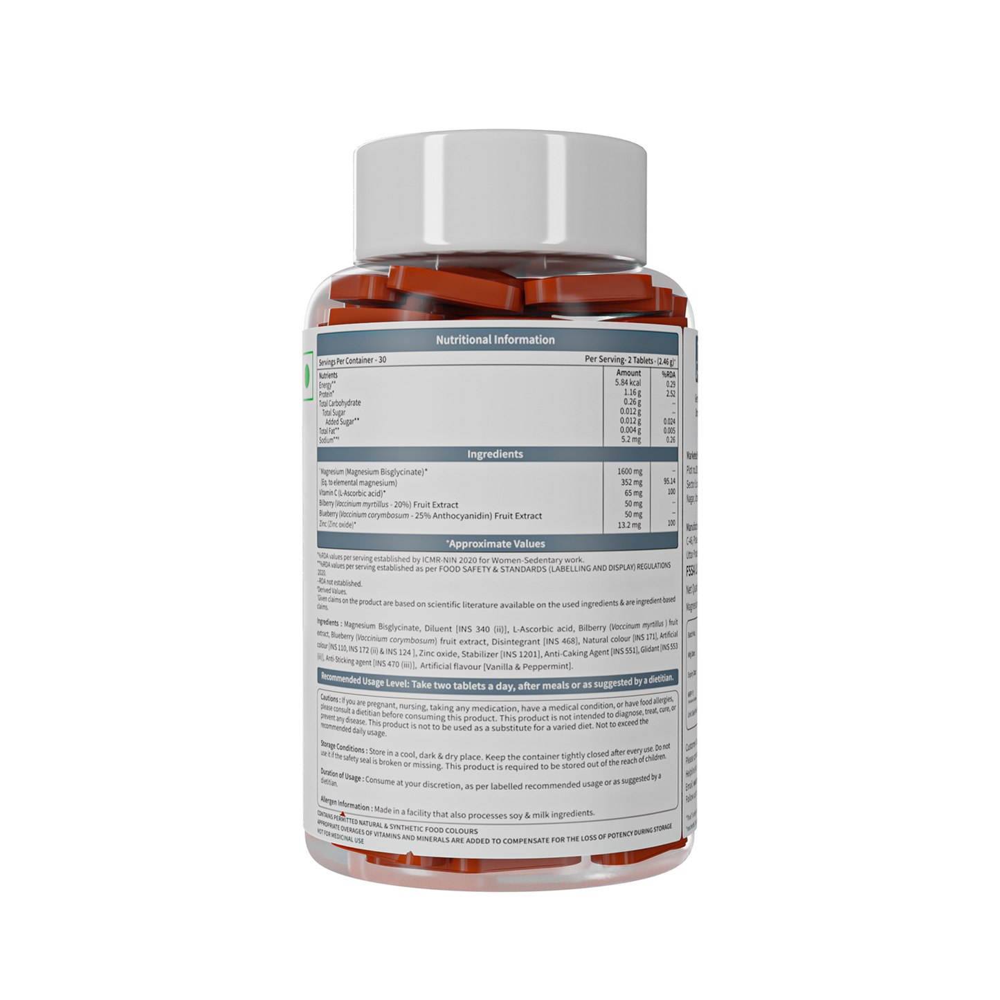 True Magnesium Tablets - Relax Muscles & Mind, Support Bones magnesium 500 mg