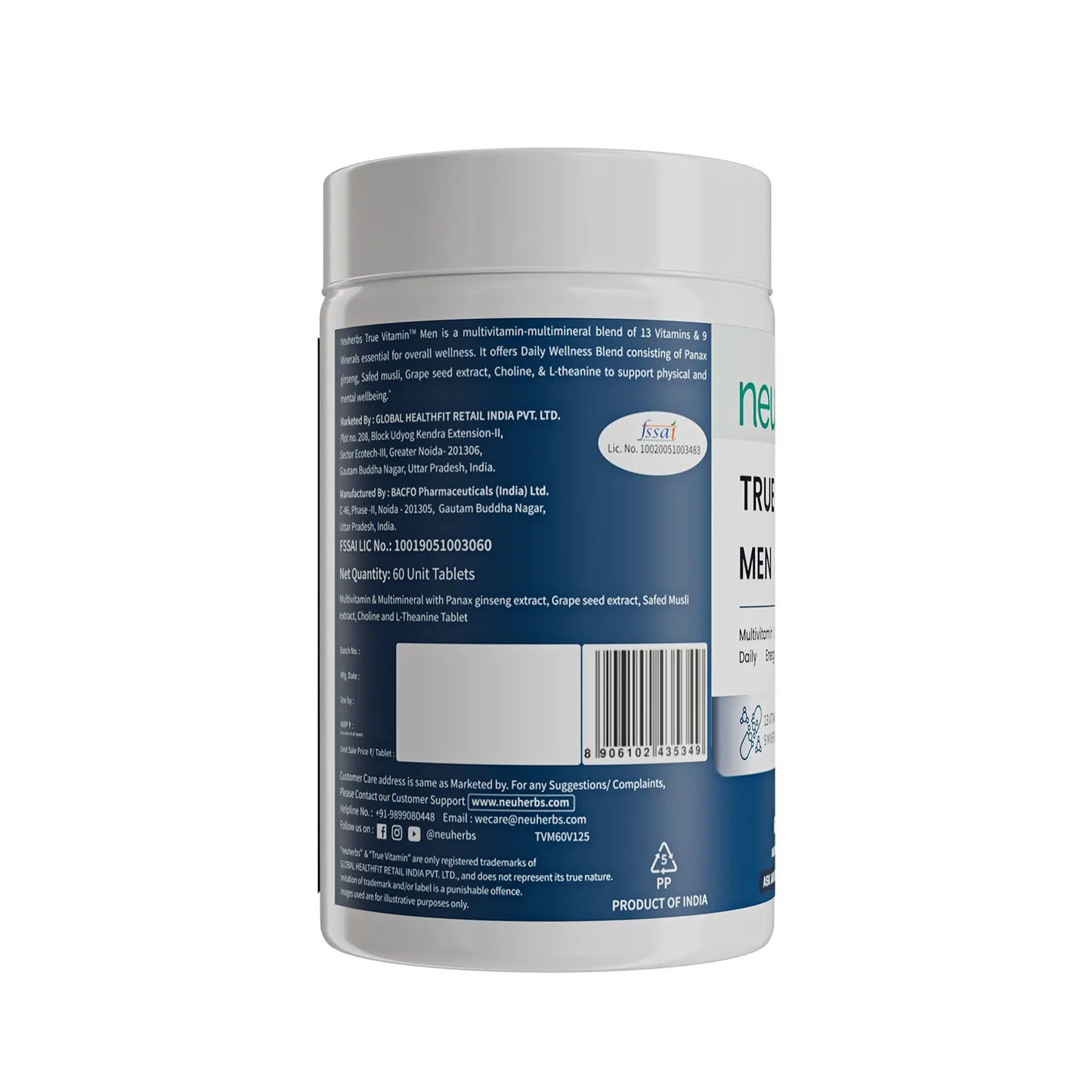 Neuherbs True Vitamin Men Multivitamin Supplements Neuherbs True Vitamin Men Multivitamin Supplements