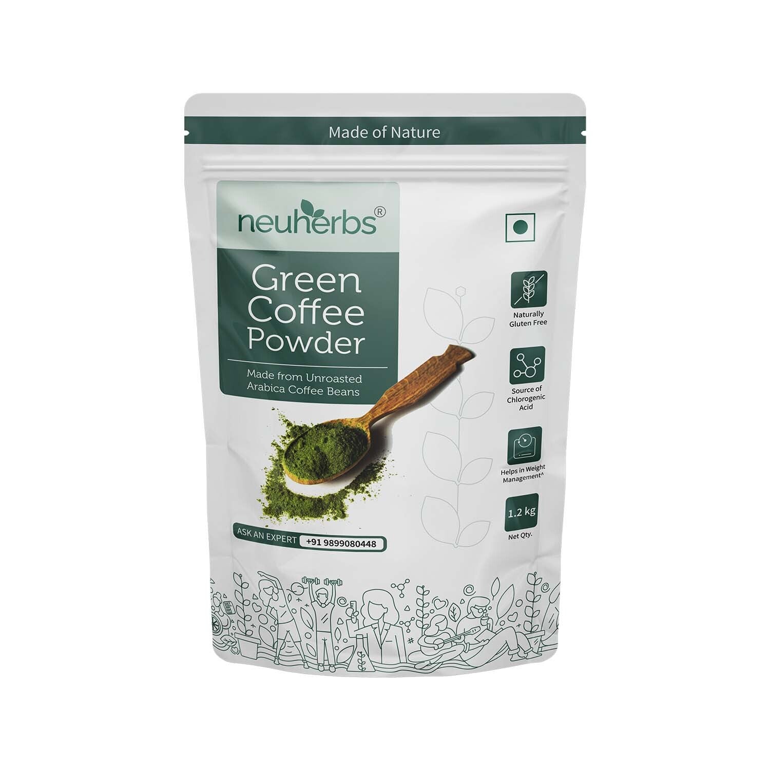 Green coffee clearance bean powder