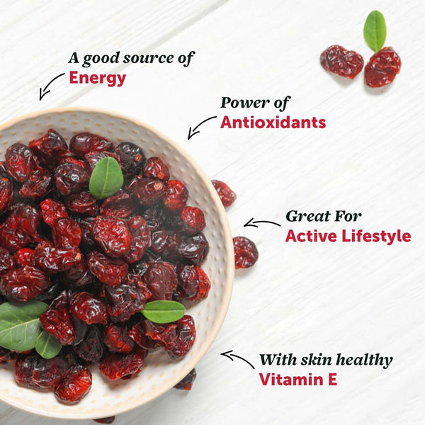 Dried Cranberries with unique sweet & tangy taste high in Antioxidants