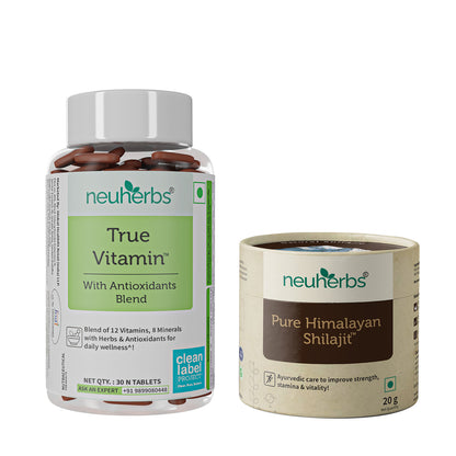 Men's Wellness Combo: True Vitamin & Pure Himalayan Shilajit