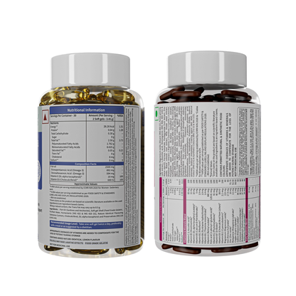 Couple’s Wellness Pack– Deep Sea Fish Oil Omega-3 & Multivitamin Women