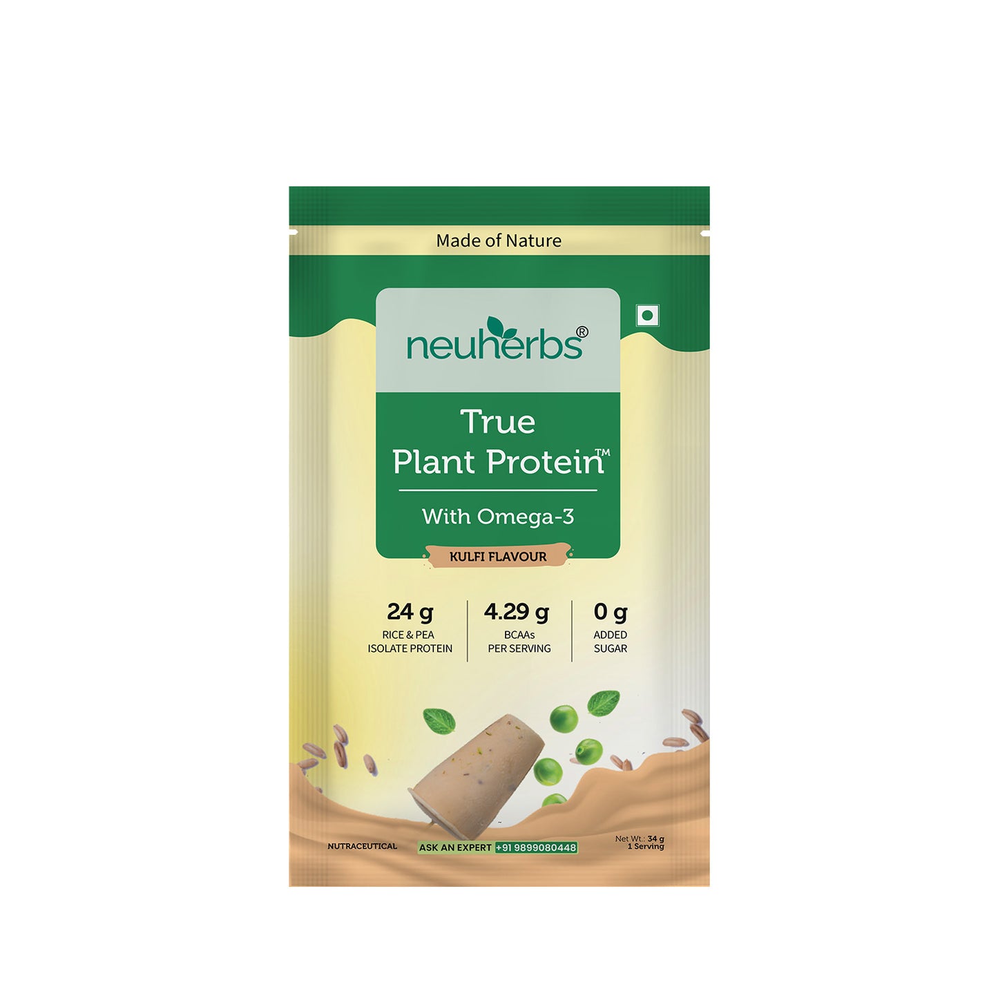 True Plant Protein Powder with Omega-3 – 24g Protein Per Serving