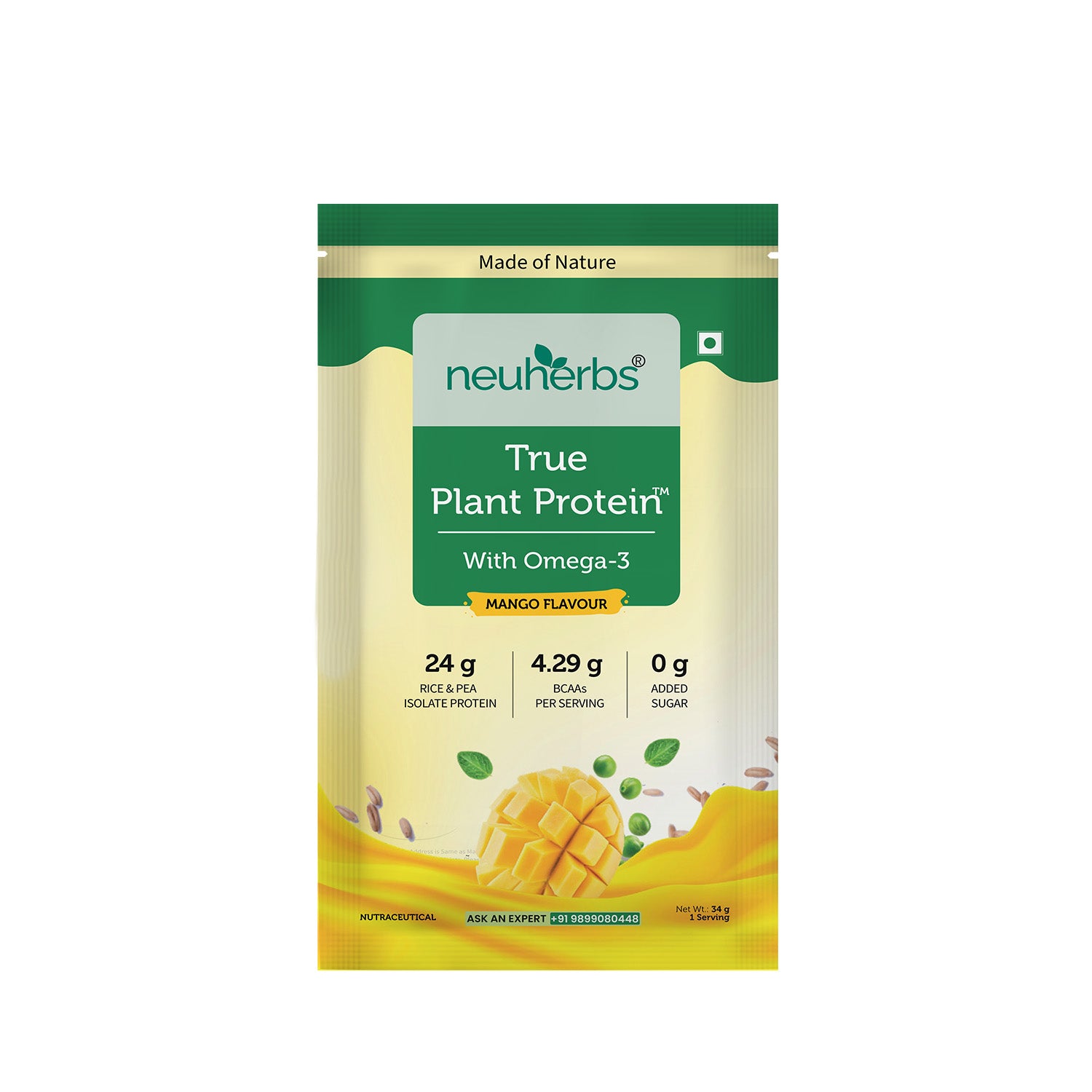 True Plant Protein Powder with Omega-3 – 24g Protein Per Serving image 1