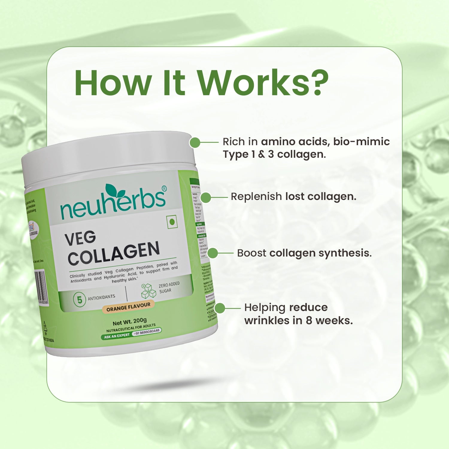 Neuherbs Veg Collagen Powder with Antioxidants