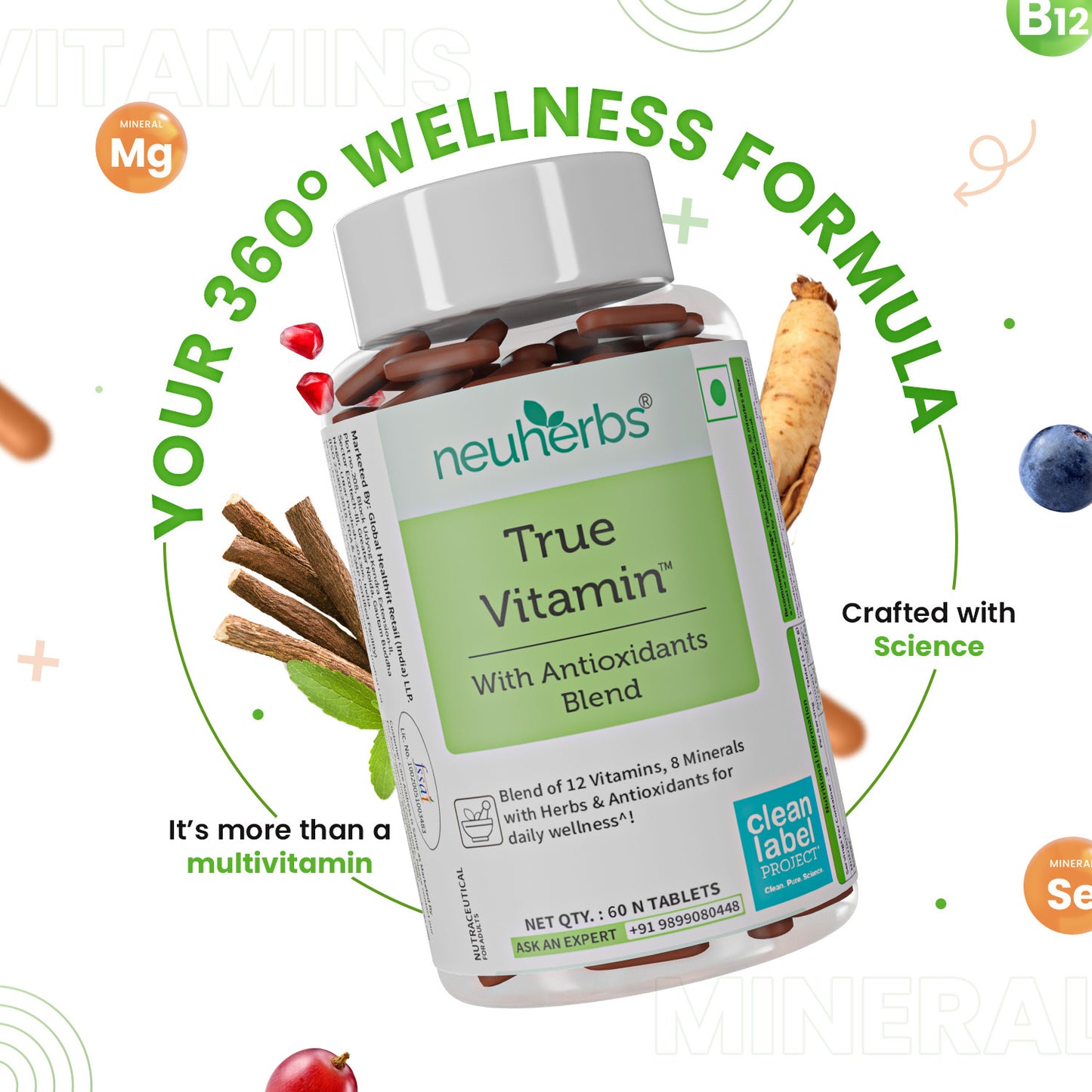 True Vitamin Tablets: Antioxidants Blend for Wellness