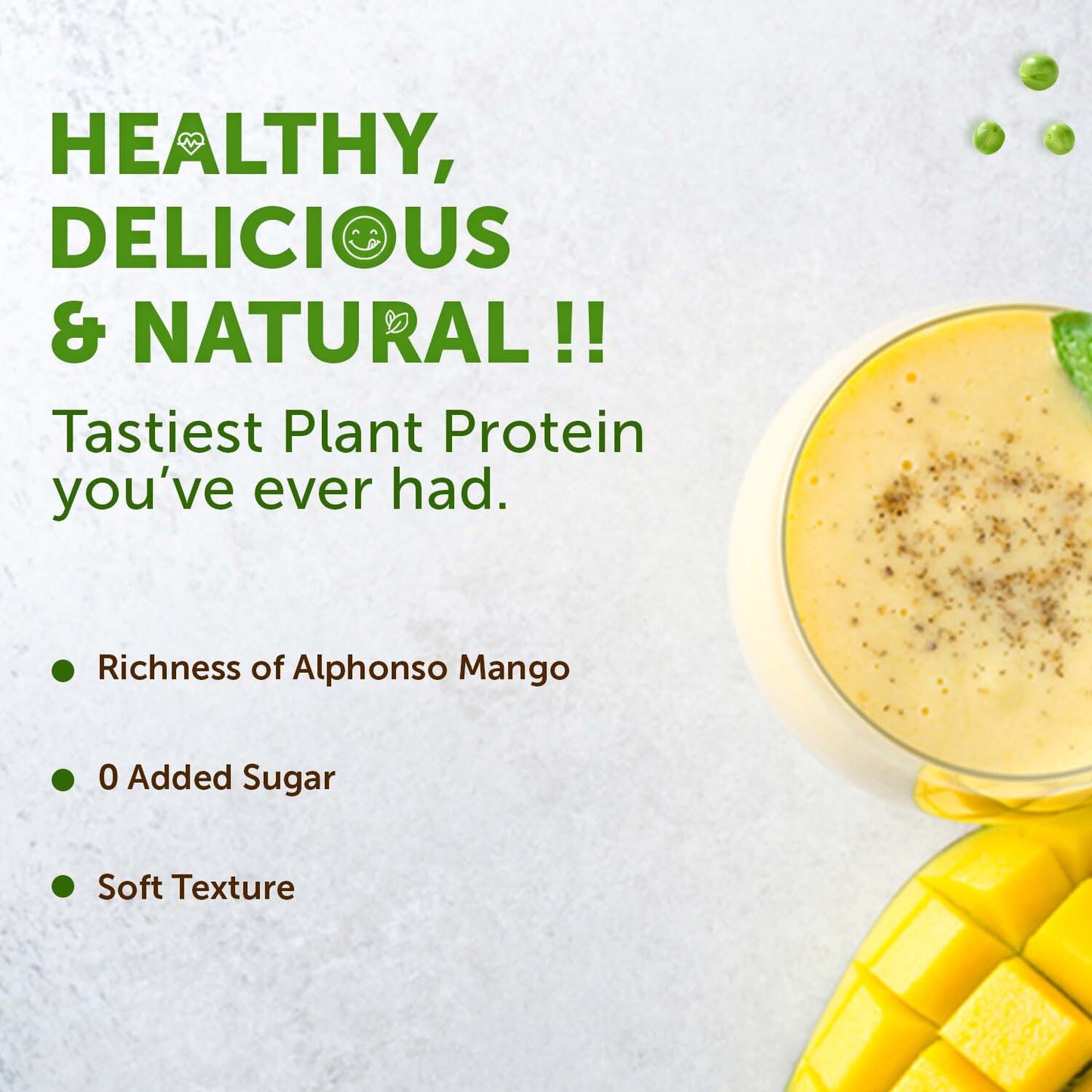 True Plant Protein Powder with Omega-3 – 24g Protein Per Serving