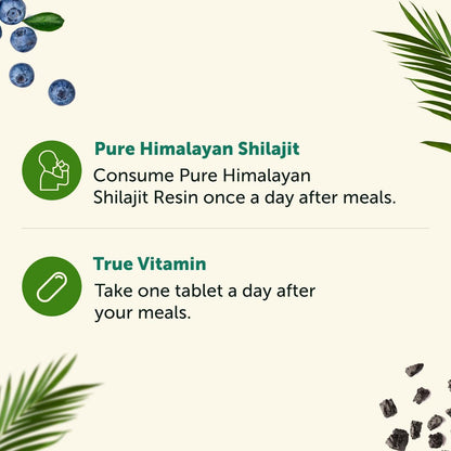 Men's Wellness Combo: True Vitamin & Pure Himalayan Shilajit