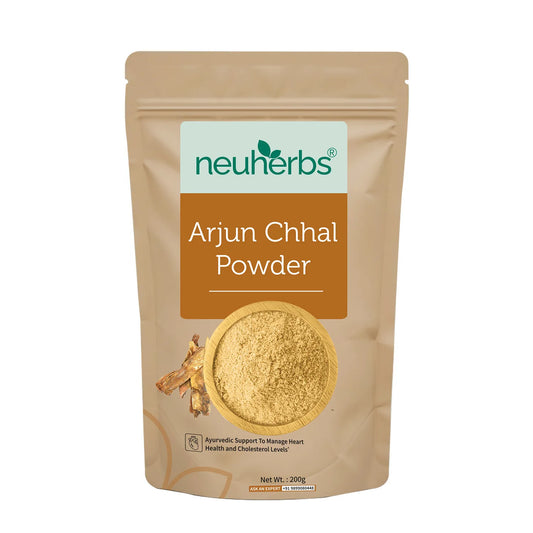 Neuherbs Natural Arjun Chhal Powder in heart-health packaging
