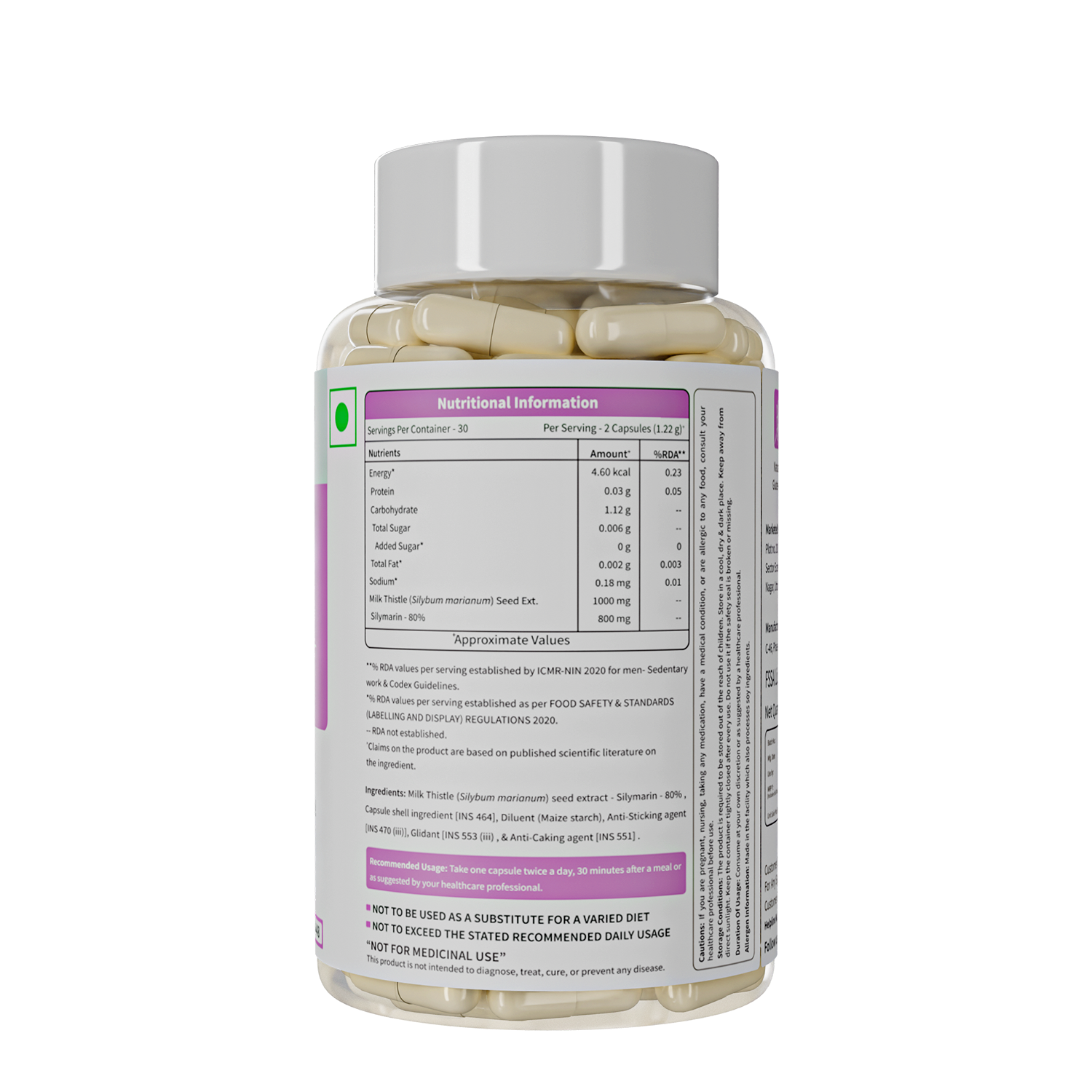 High Strength Milk Thistle Capsules For Liver Health image 7