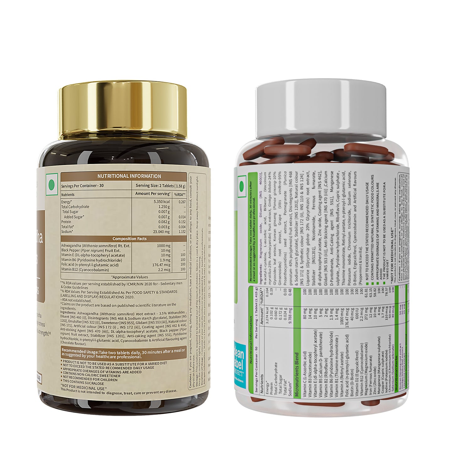 True Vitamin 60 Tablets & Ashwagandha 1000 Plus 60 Tablets Combo