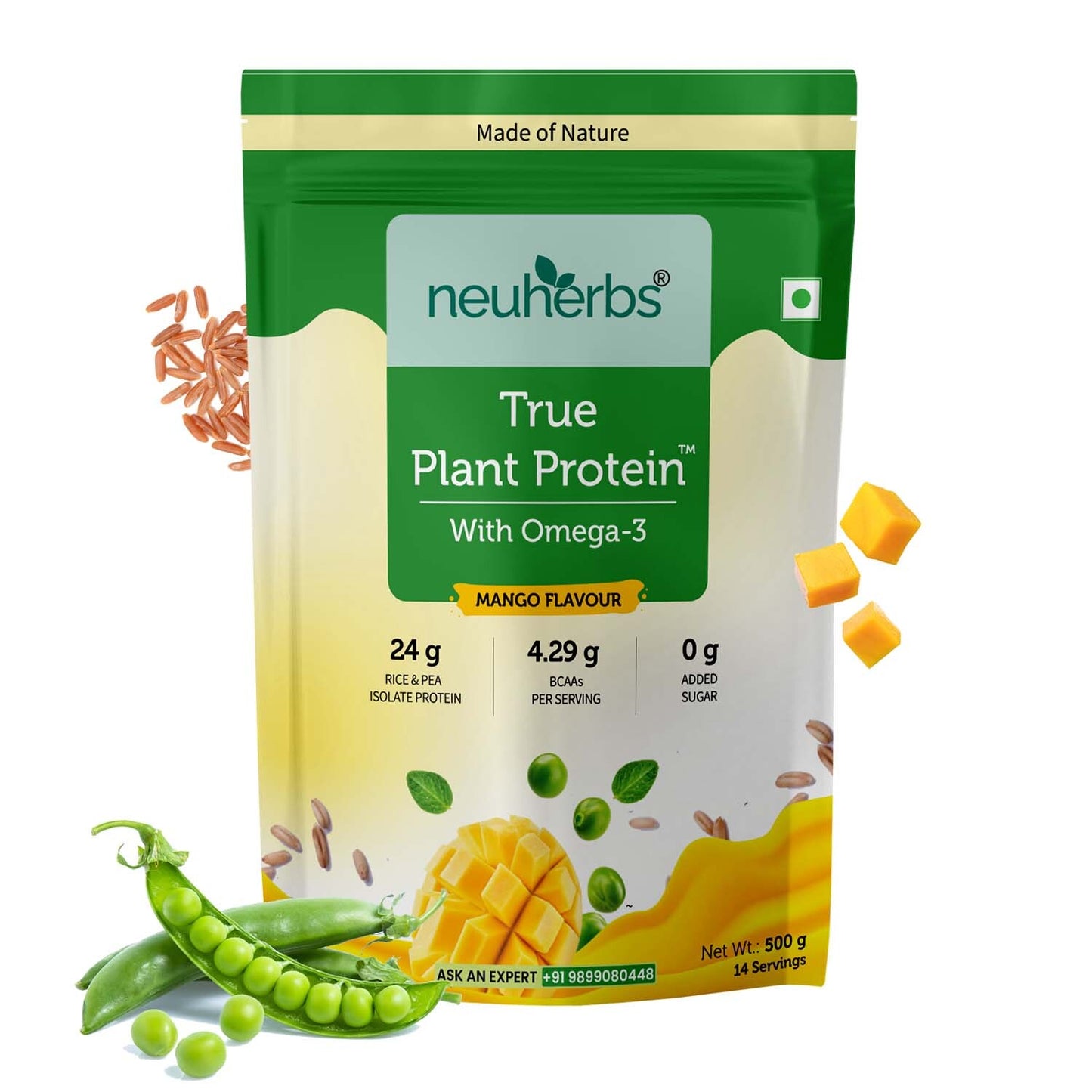 True Plant Protein Powder with Omega-3 (Mango/ Kulfi Flavour)