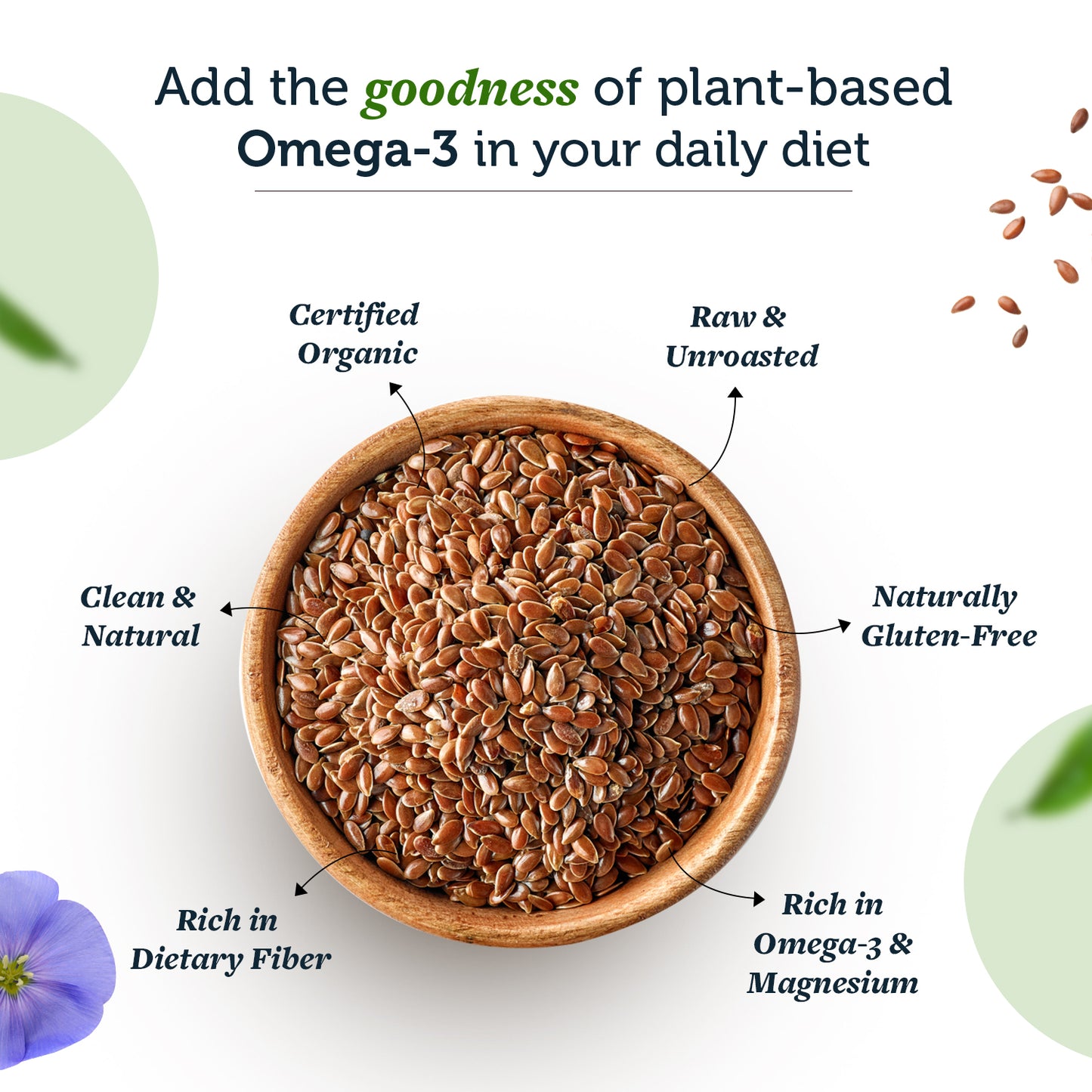 Organic Flax Seeds: Rich in Omega-3 for Weight Loss & Health