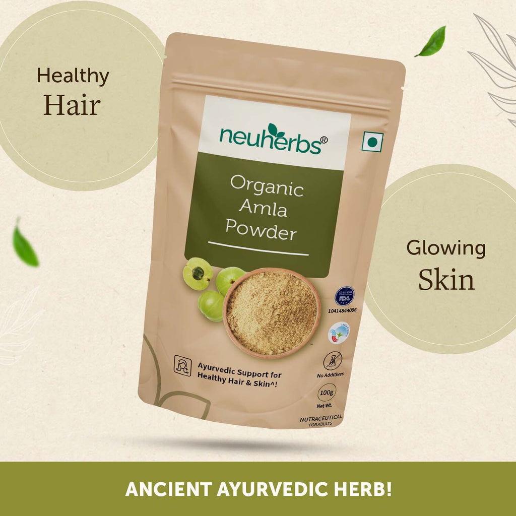 Organic Amla Powder for Healthy Skin, enhancing hair growth and promotes a healthy gut.