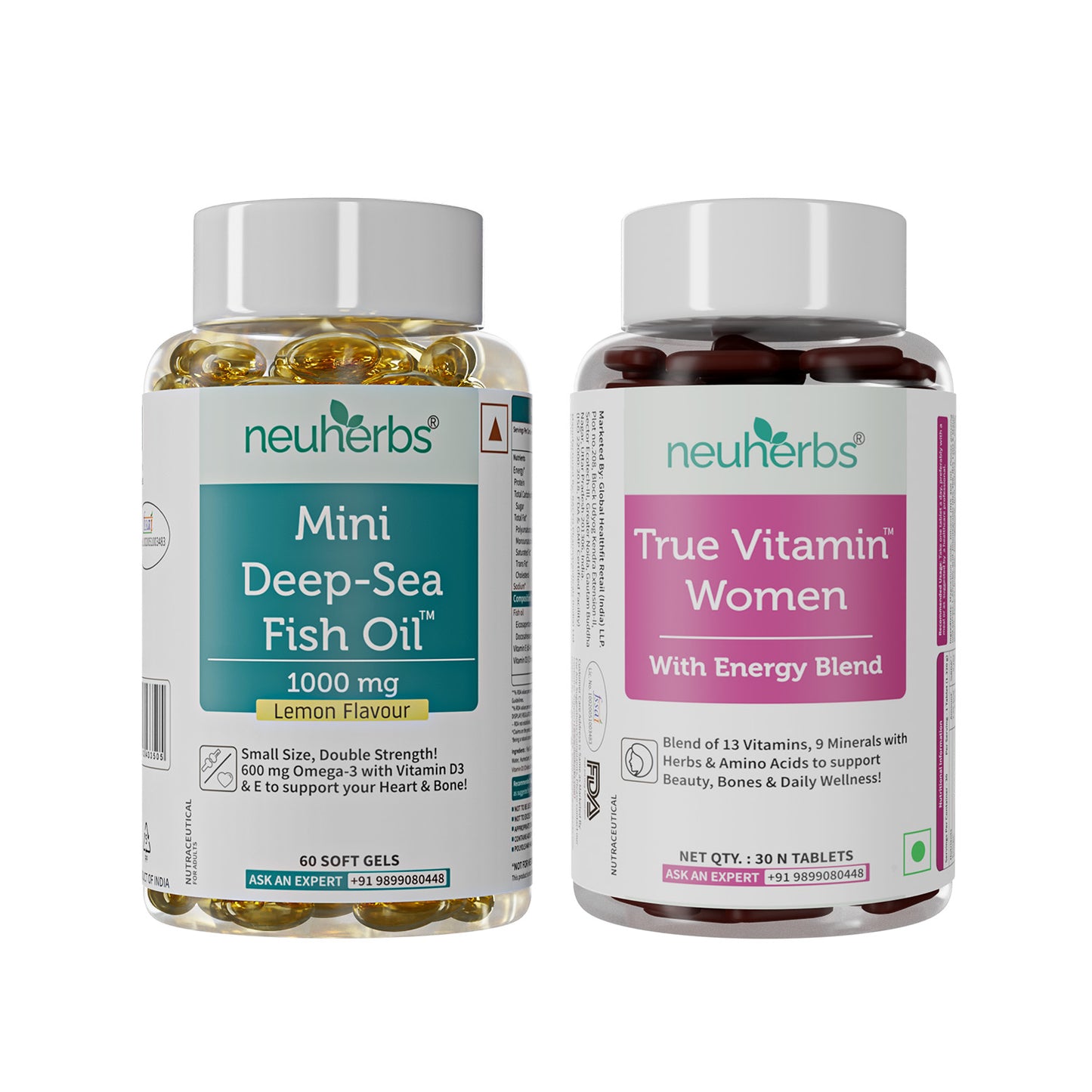 Neuherbs Couple’s Wellness Pack – Mini Omega-3 & Multivitamin