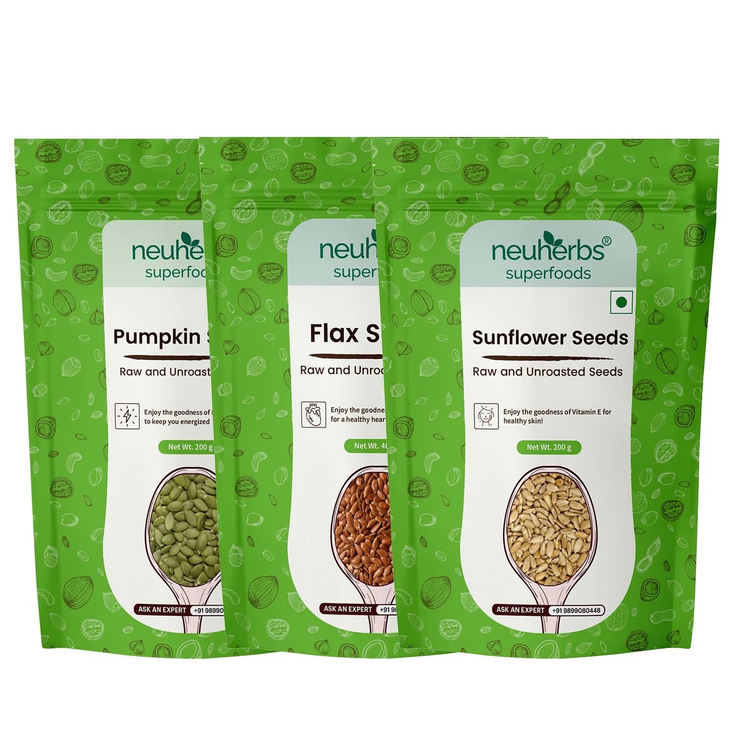 Super Seeds Mix: Pumpkin, Sunflower & Flax for Heart, Brain & Joints