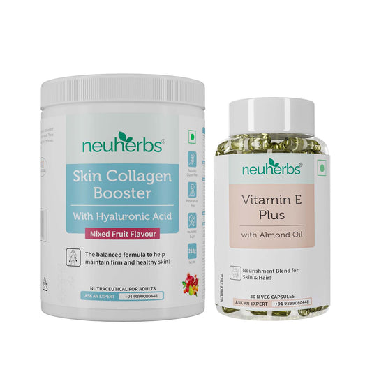 Anti-Aging Combo: Skin Collagen + Vitamin E Plus for Better Face & Hair