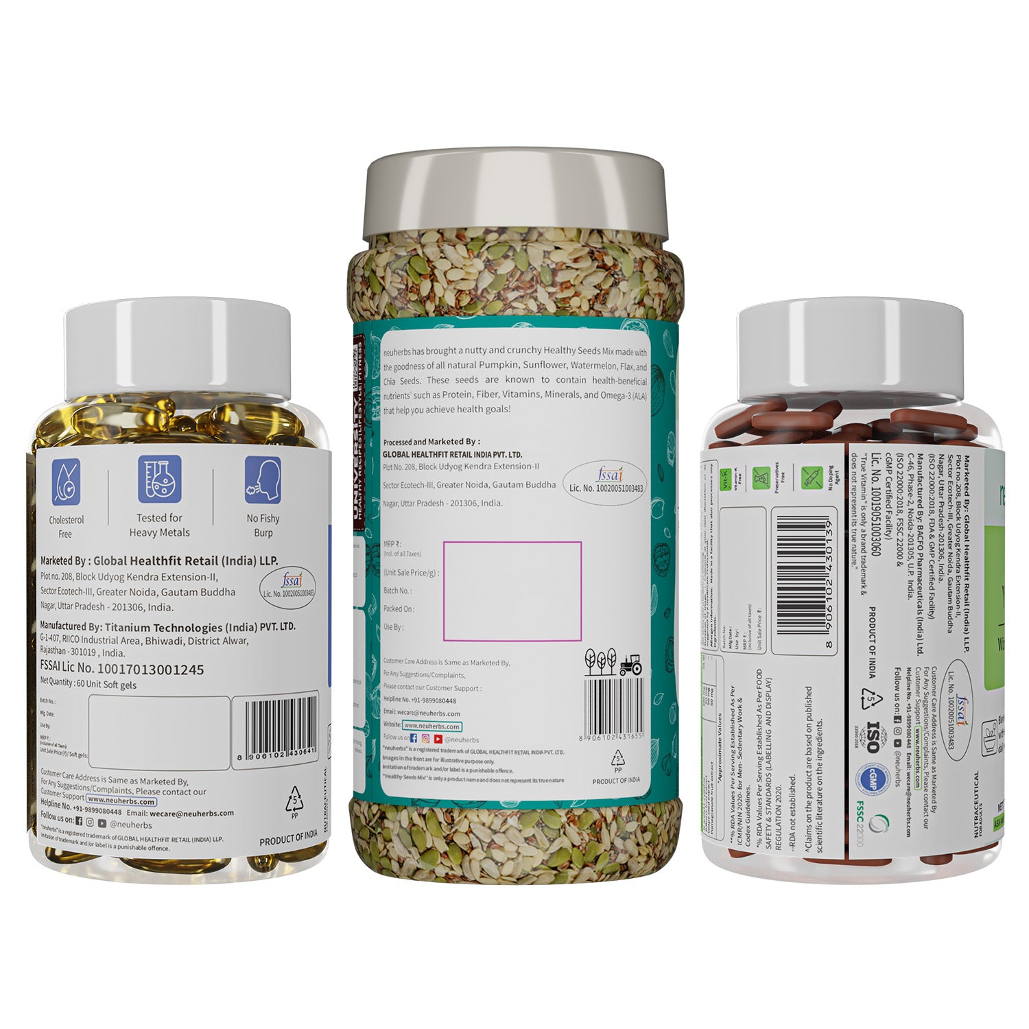 Wellness Pack – 60 Omega Fish Oil, 60 True Multivitamins & 200g Healthy Seeds image 3