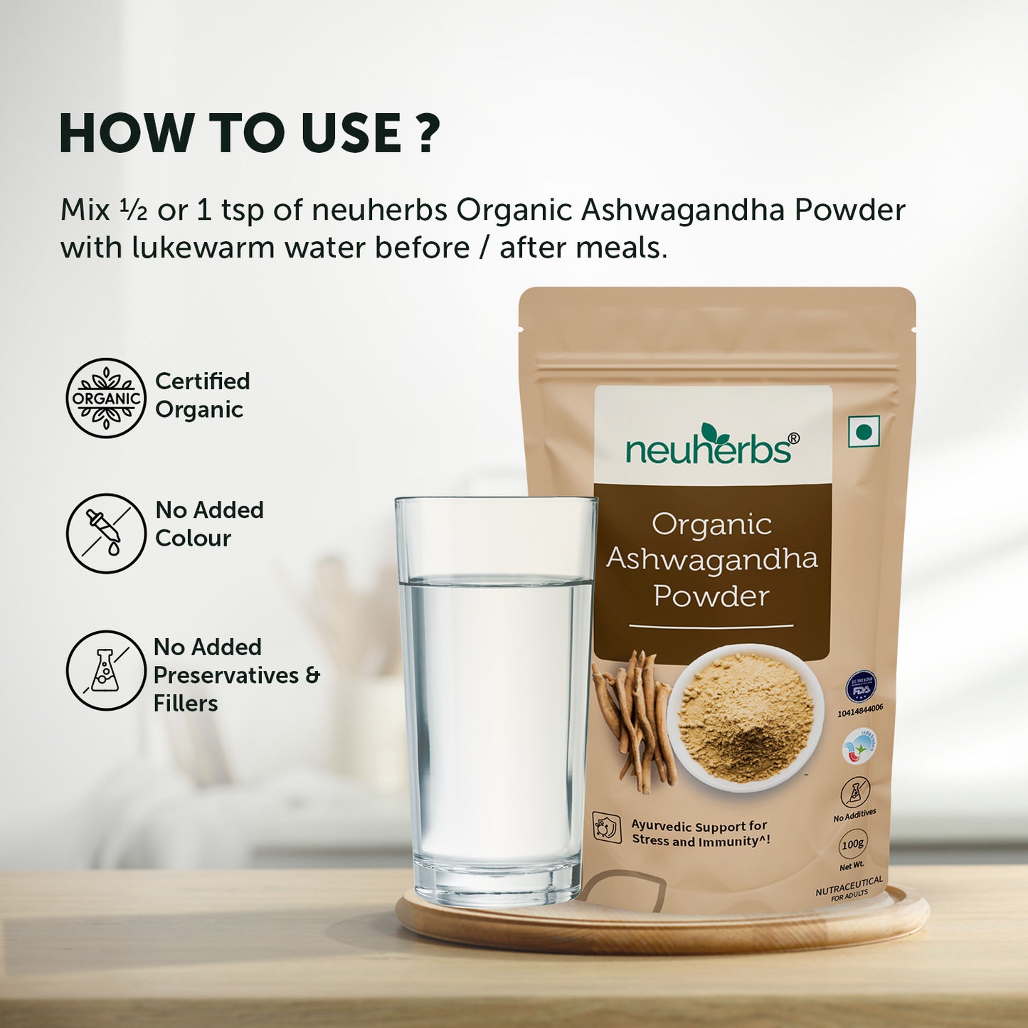 Organic Ashwagandha Powder - Boost Energy, Reduce Stress