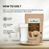 Organic Ashwagandha Powder for men & women to boost energy levels, increase endurance and reduce stress, anxiety, fatigue.