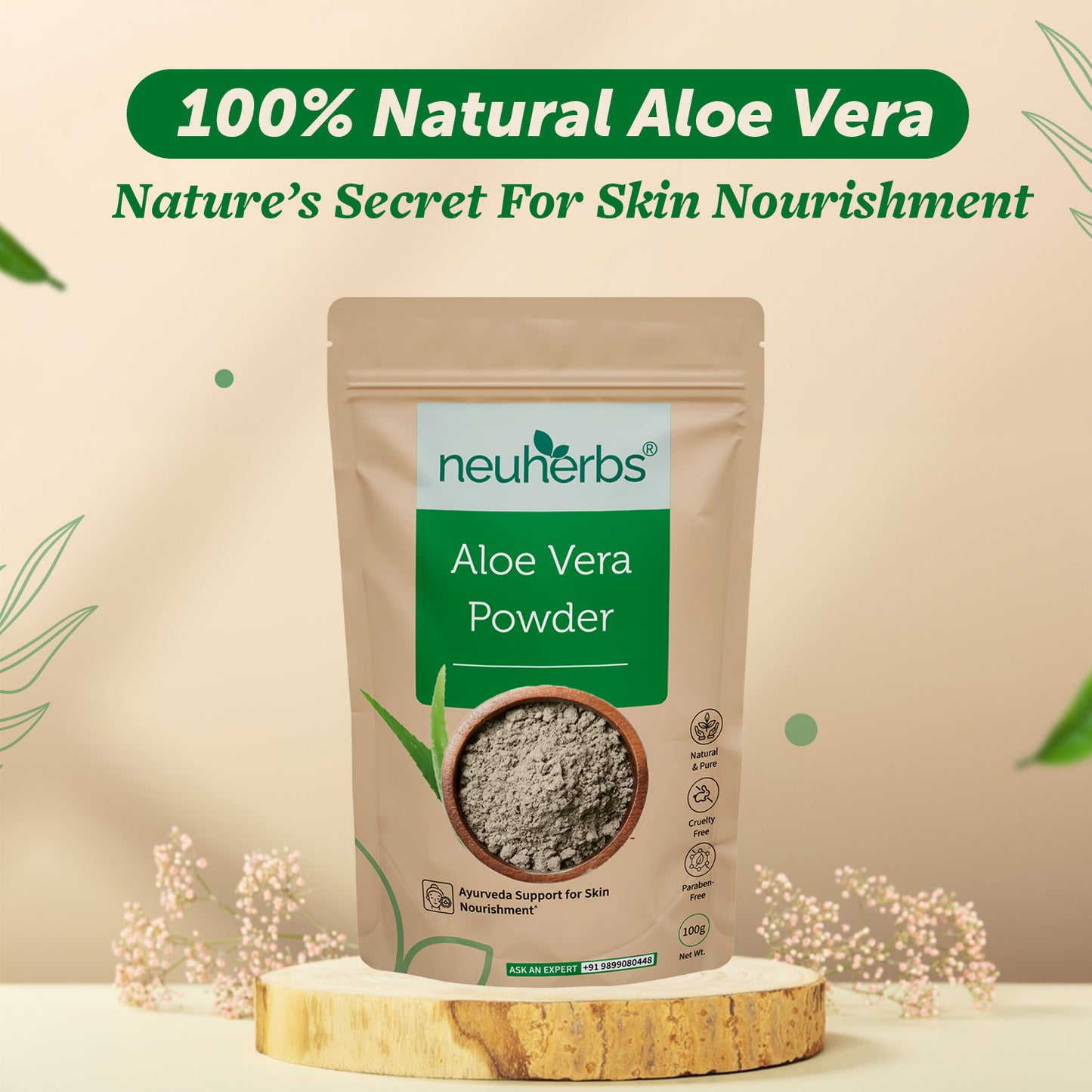 Pure & Natural Aloe Vera Powder 100g