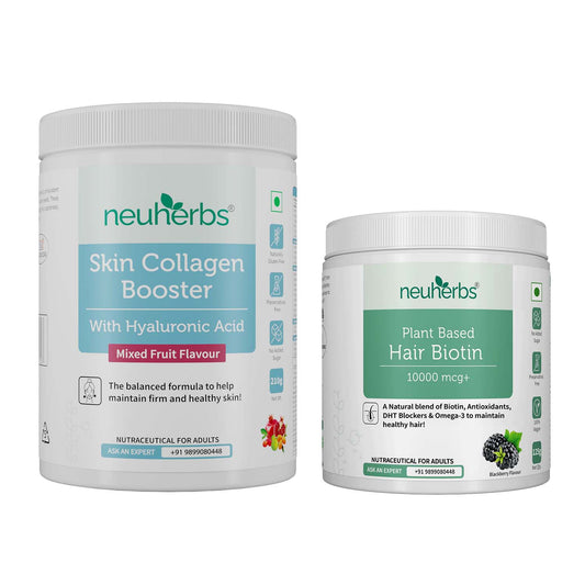 Skin Collagen Booster & Hair Biotin Regrowth Combo