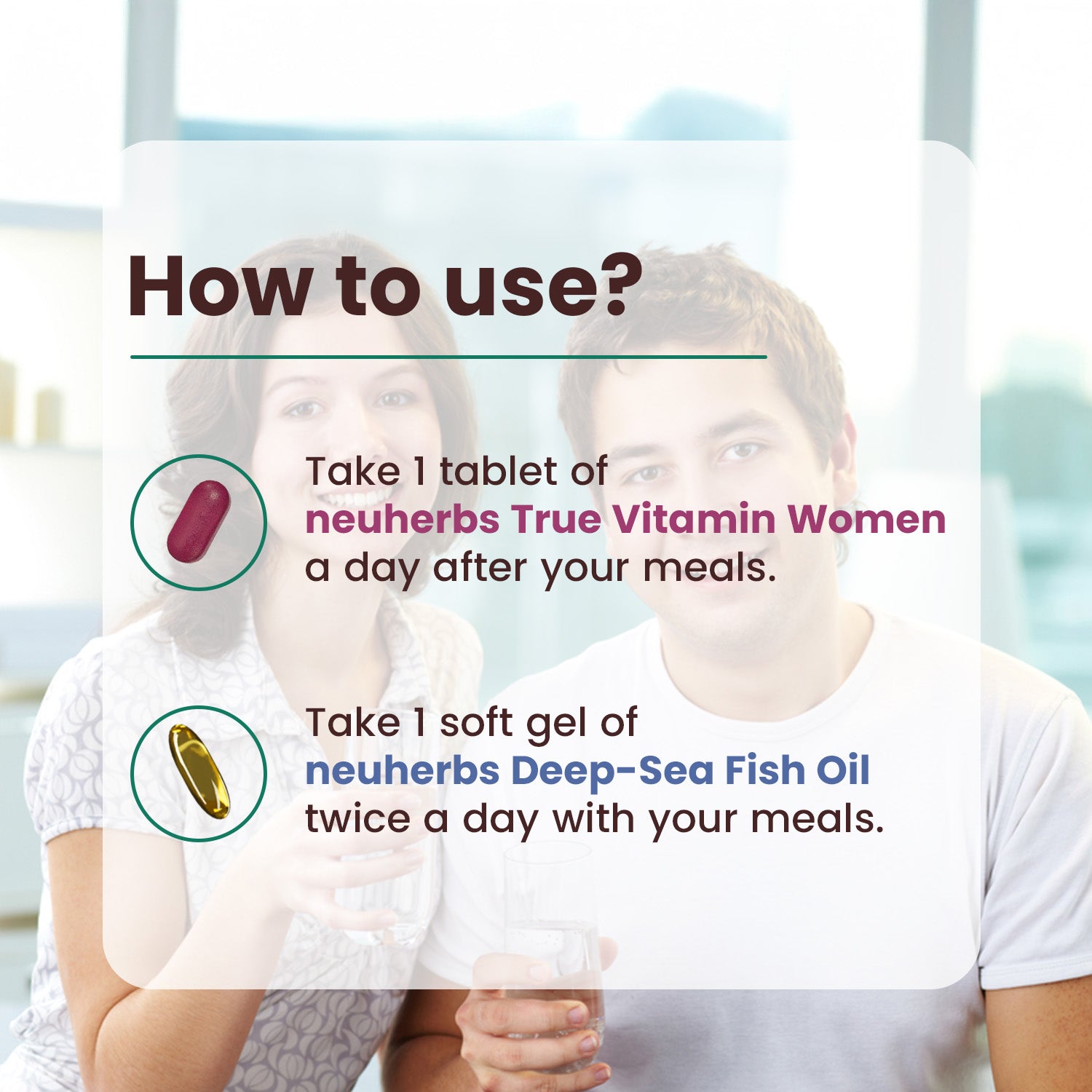 Couple’s Wellness Pack– Deep Sea Fish Oil Omega-3 & Multivitamin Women image 4