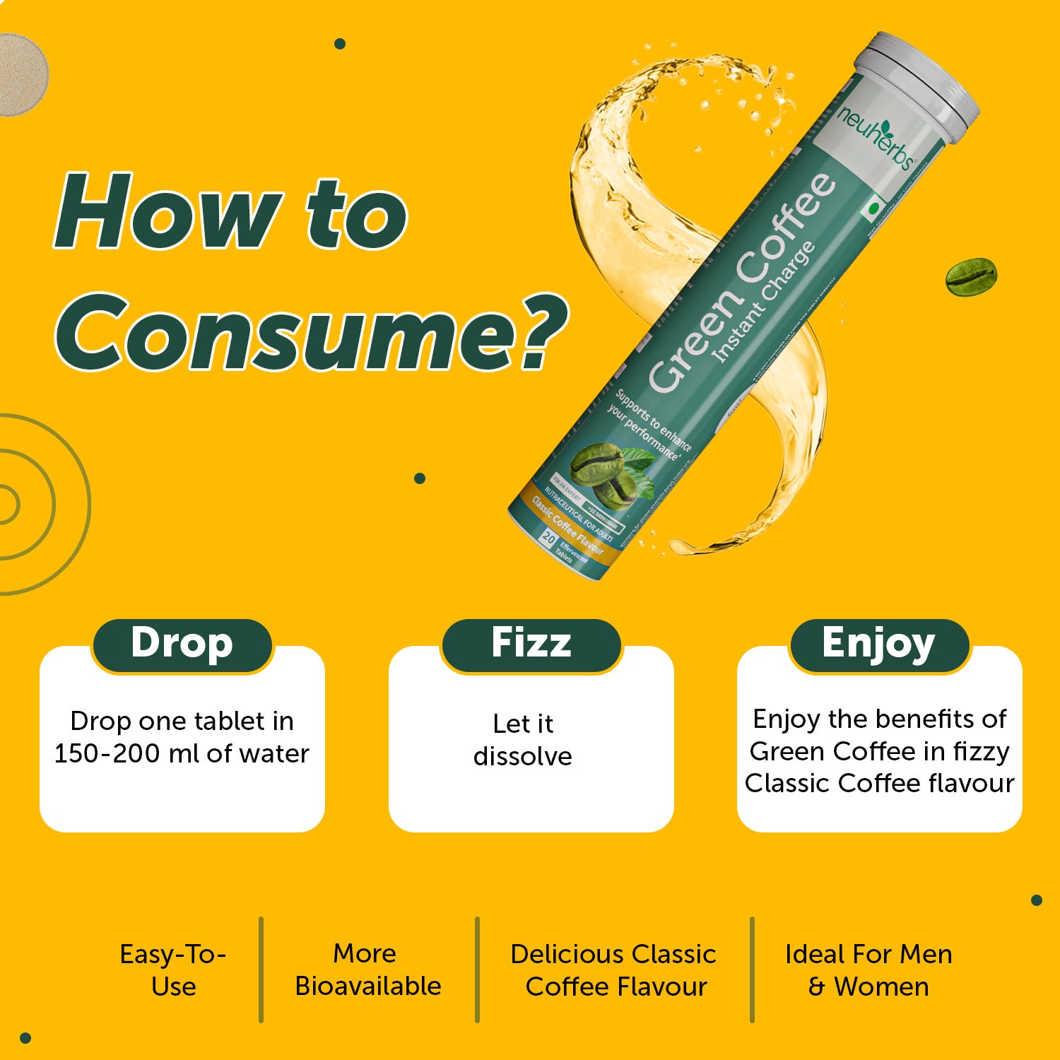 Green Coffee Instant Charge Tablets for Energy Boost image 5