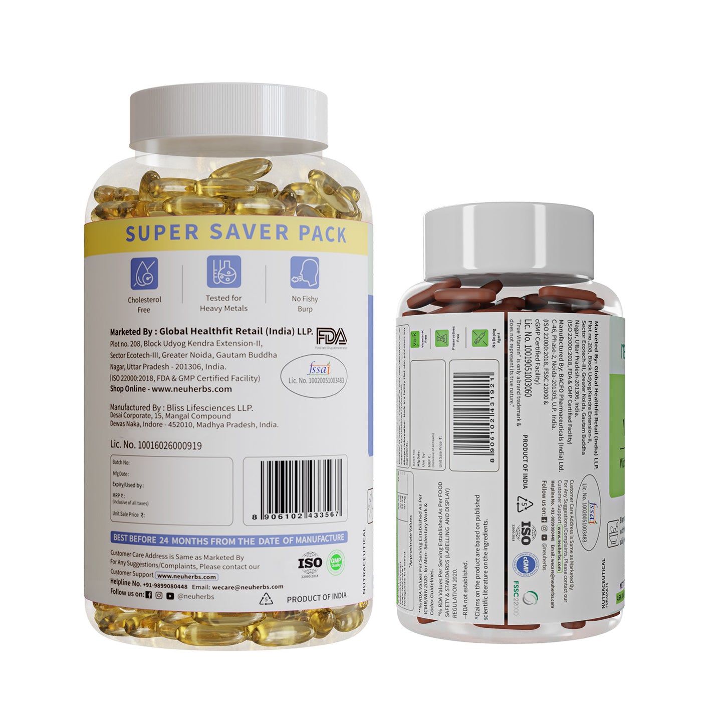 Deep Sea Fish Oil Capsules With Free True Vitamin Tablets