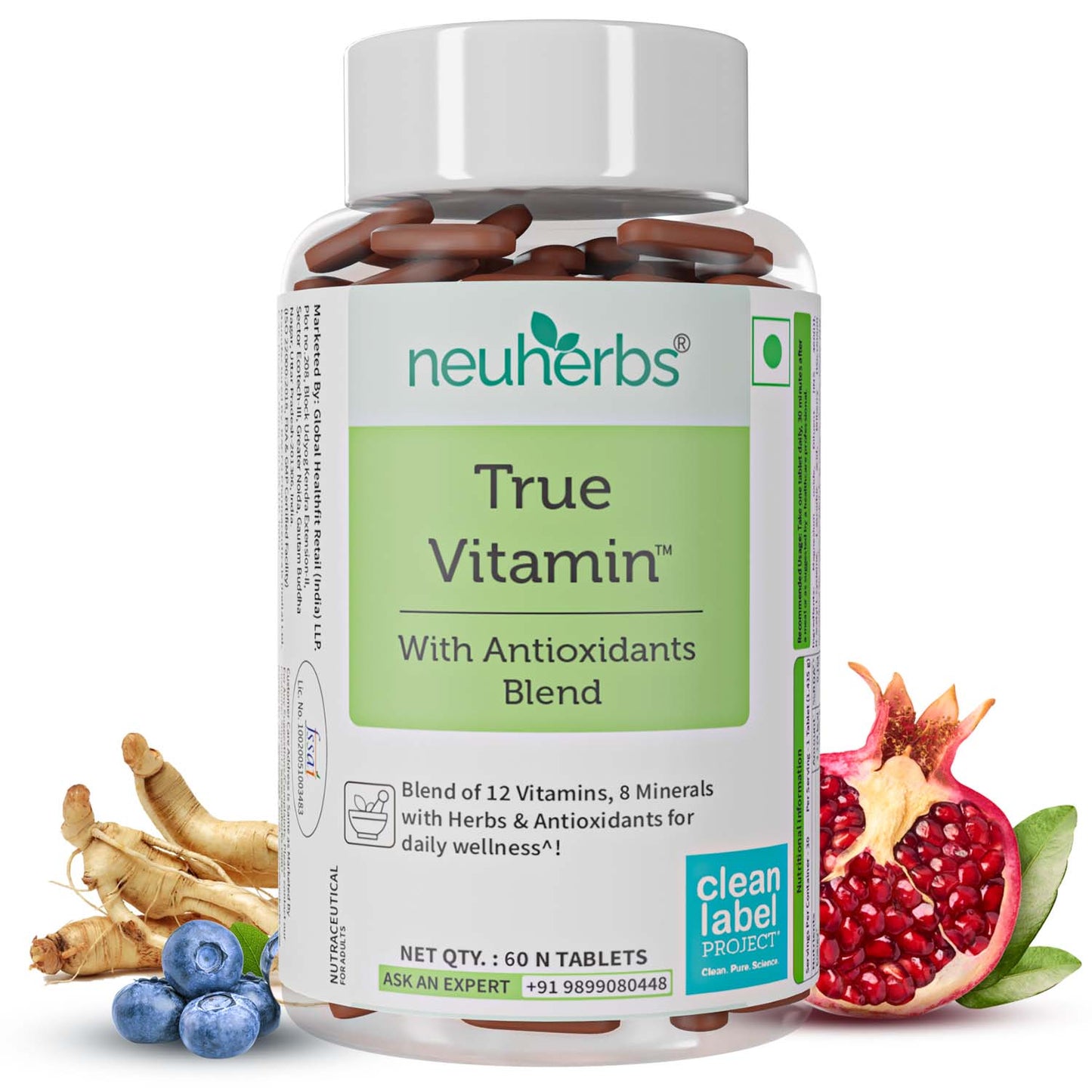 True Vitamin Tablets: Antioxidants Blend for Wellness