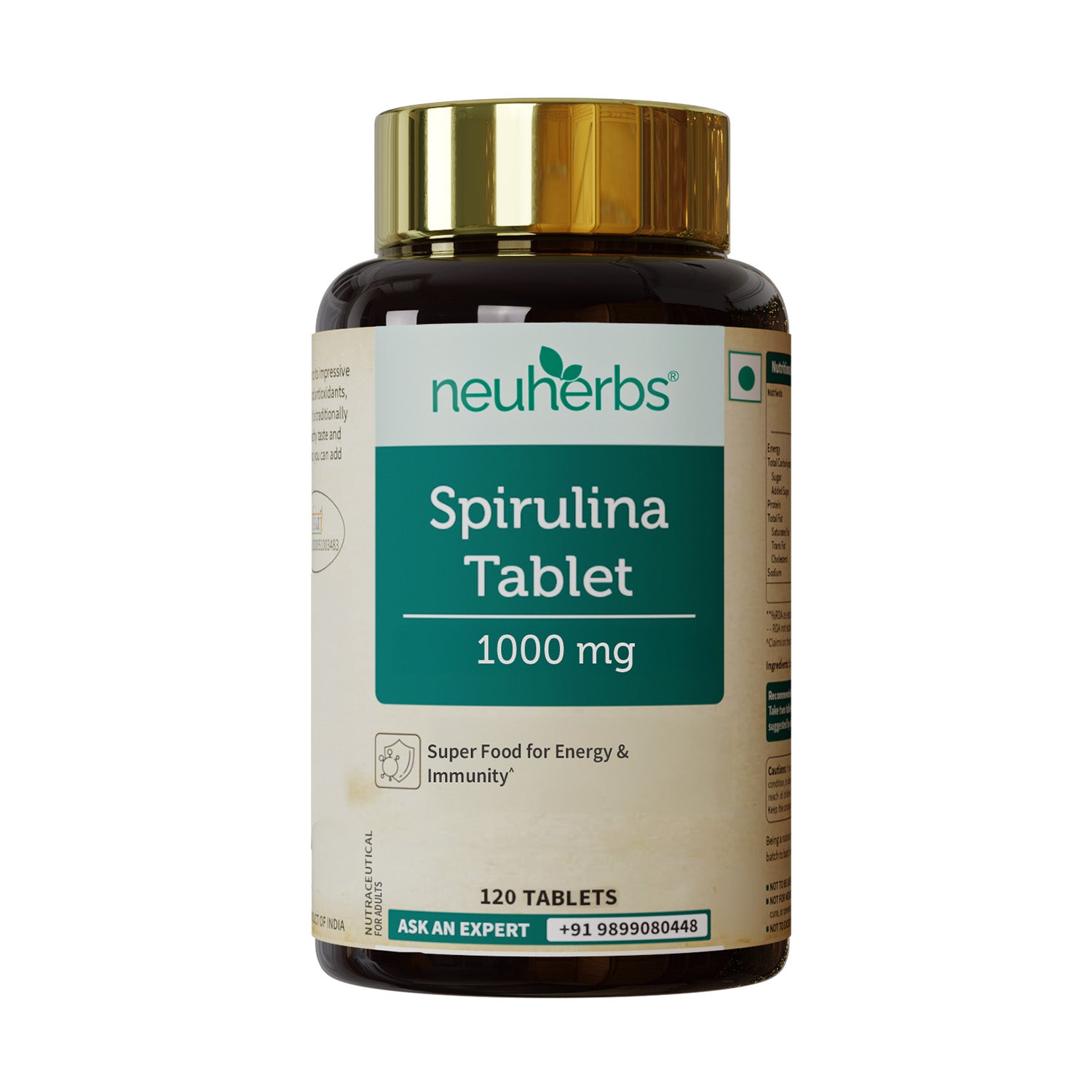 Organically Spirulina Tablets for High Energy, Immunity and Weight Management for Men and Women image 1